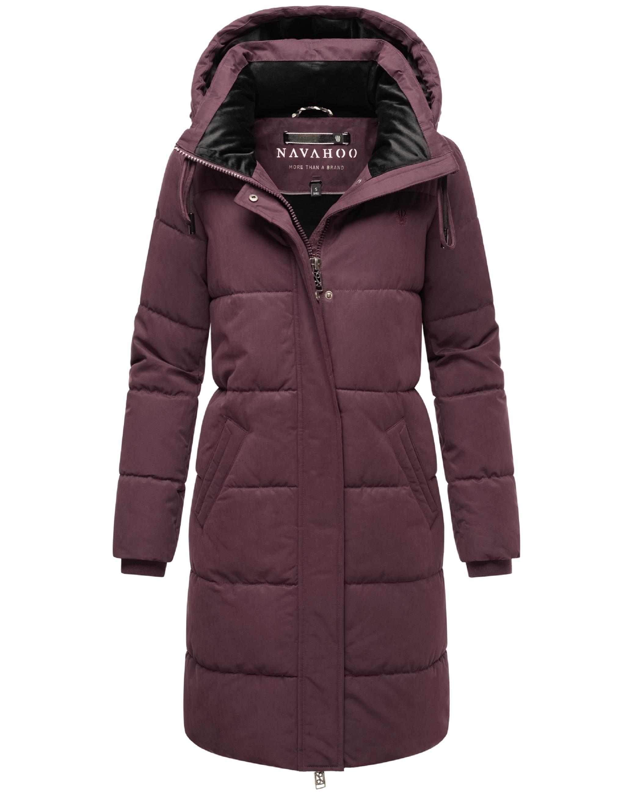 Steppmantel mit abnehmbarer Kapuze "Wintertanz 14" Dusty Plum