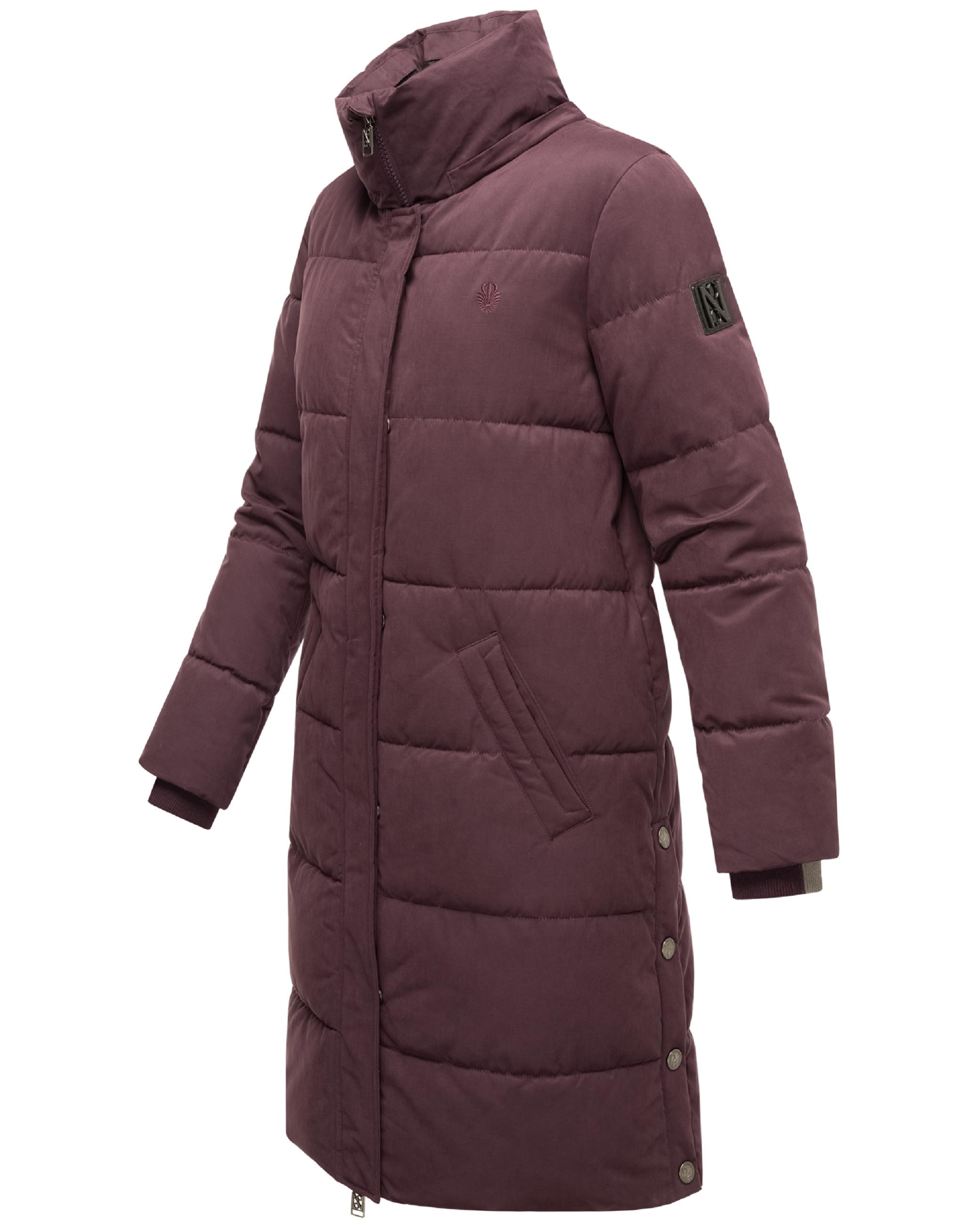 Steppmantel mit abnehmbarer Kapuze "Wintertanz 14" Dusty Plum