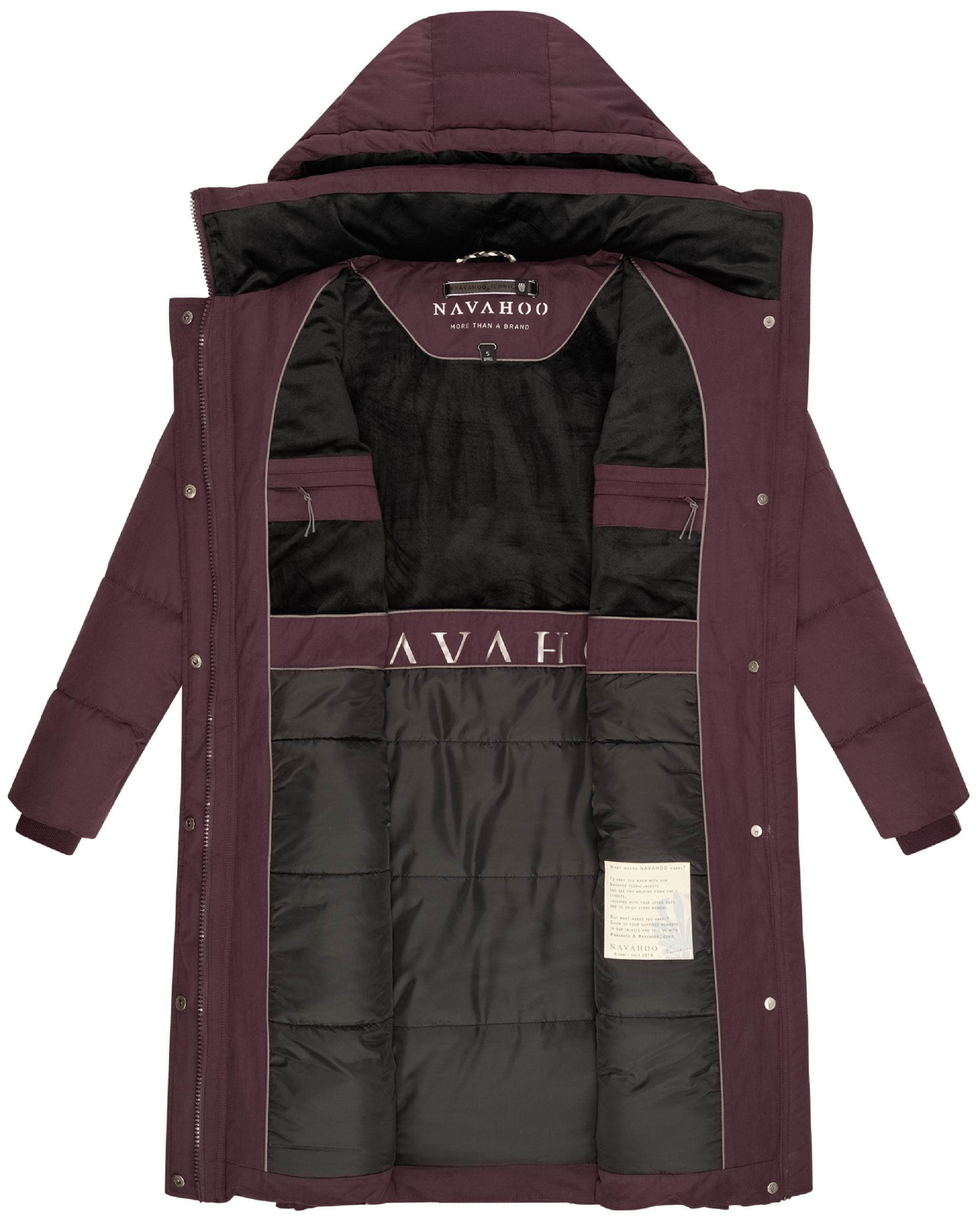 Steppmantel mit abnehmbarer Kapuze "Wintertanz 14" Dusty Plum