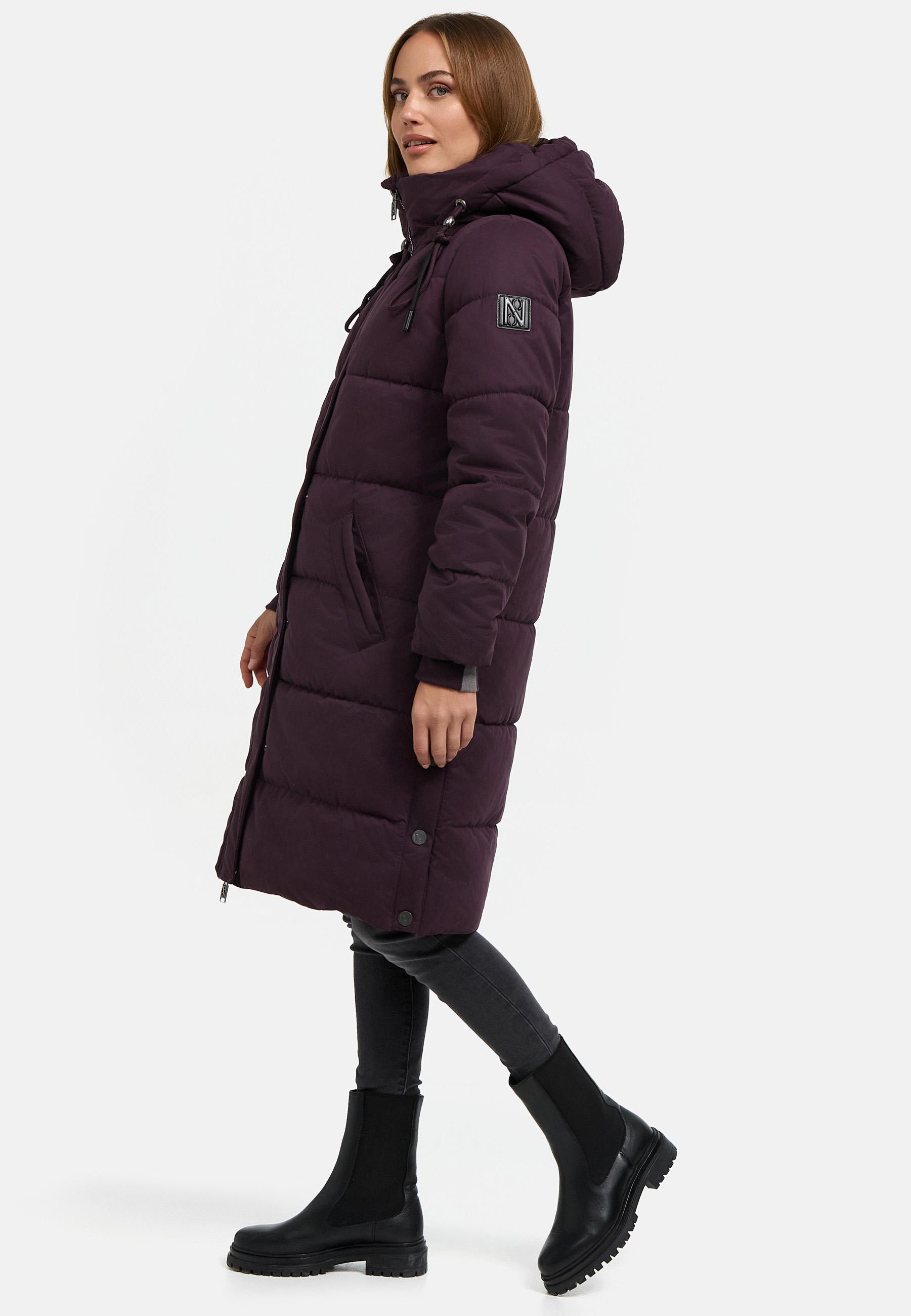 Steppmantel mit abnehmbarer Kapuze "Wintertanz 14" Dusty Plum