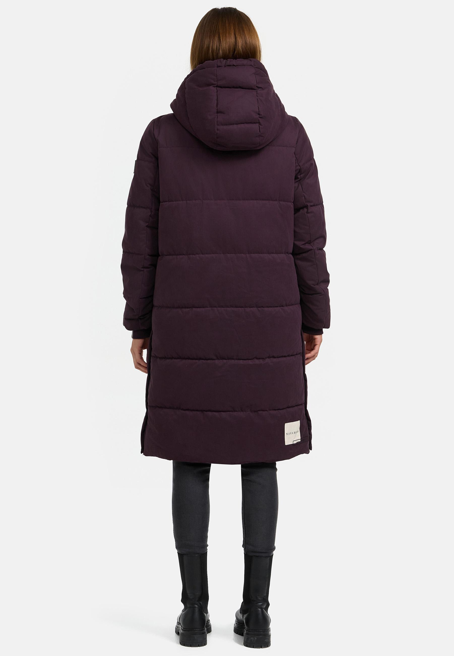 Steppmantel mit abnehmbarer Kapuze "Wintertanz 14" Dusty Plum