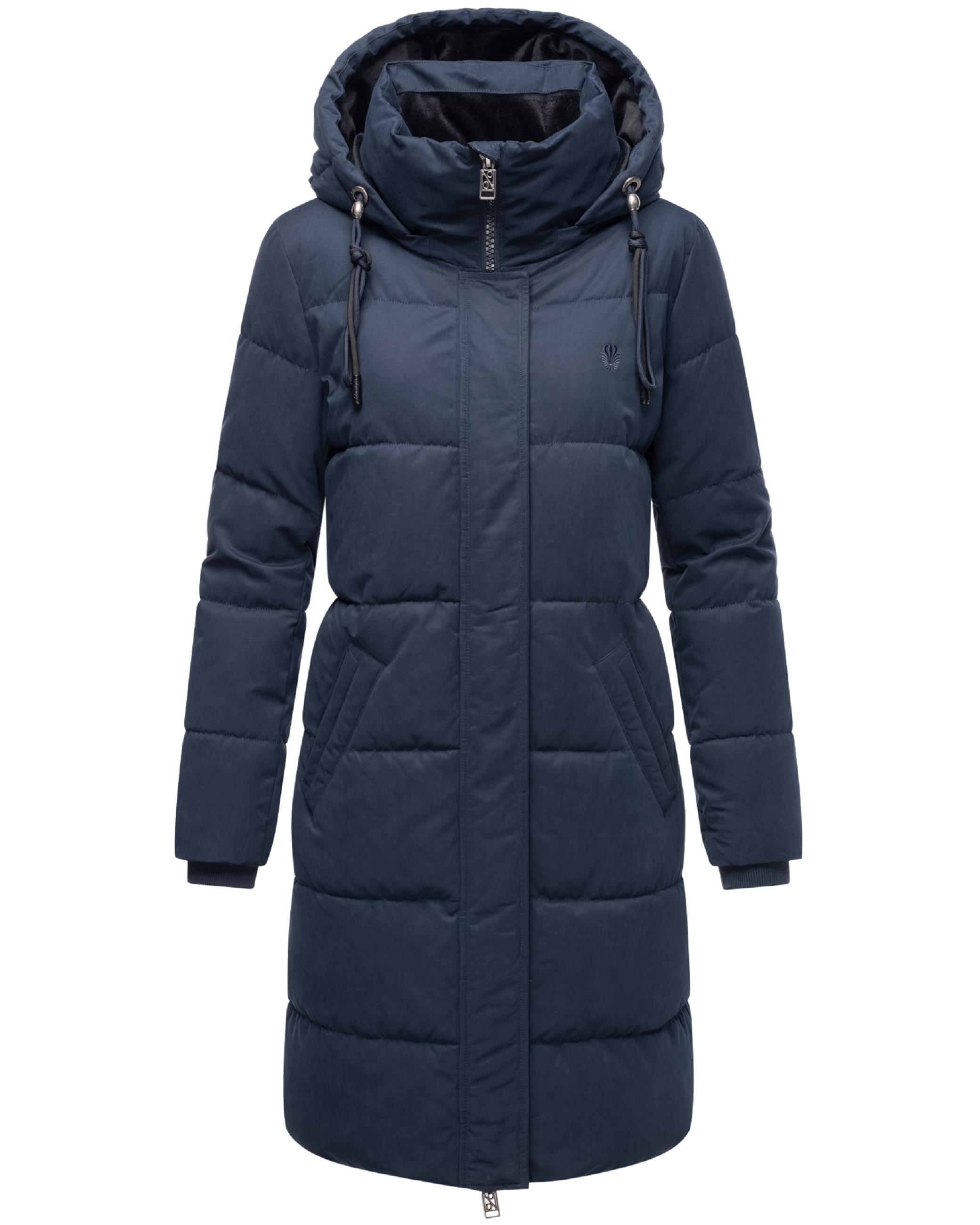 Steppmantel mit abnehmbarer Kapuze "Wintertanz 14" Navy