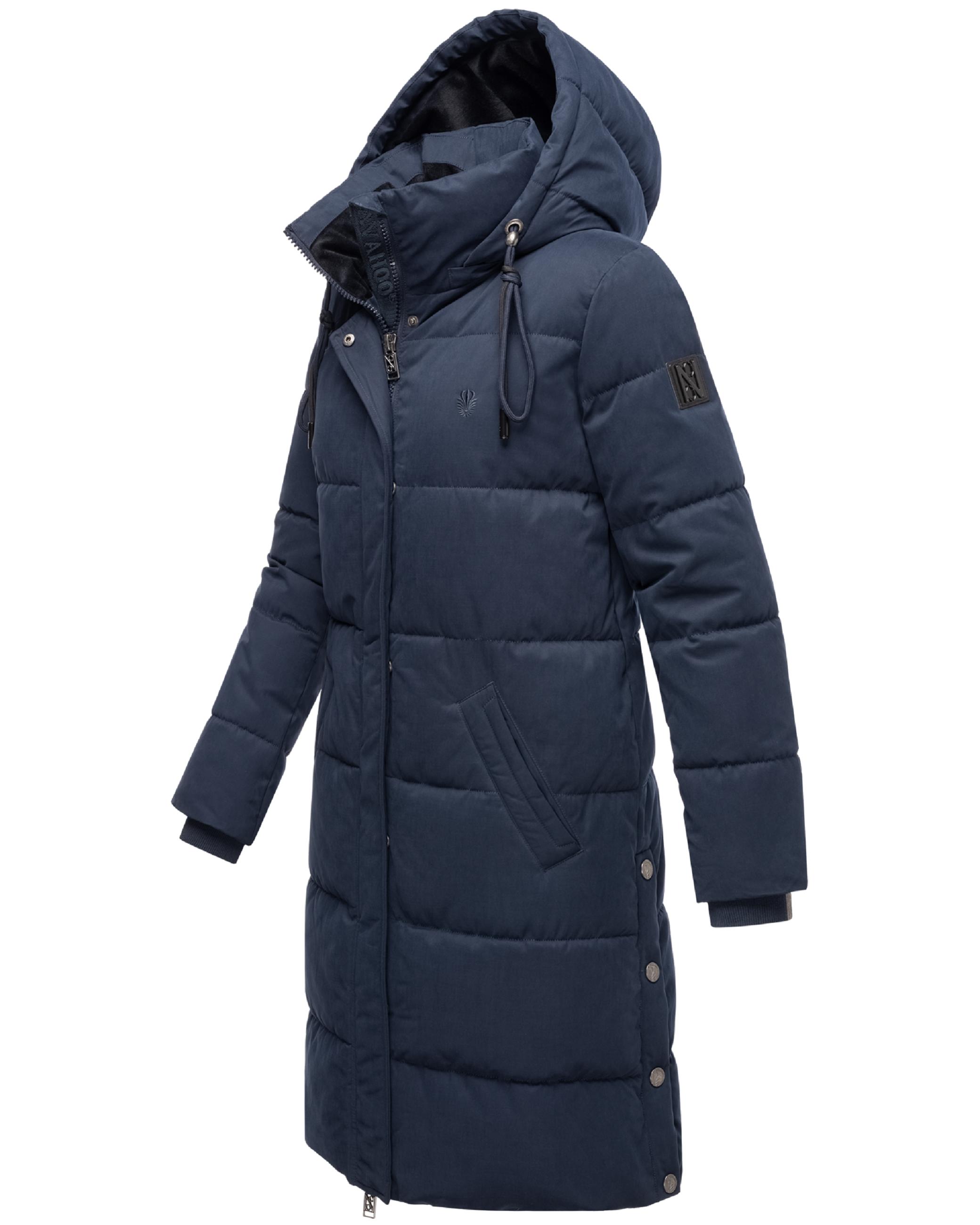 Steppmantel mit abnehmbarer Kapuze "Wintertanz 14" Navy