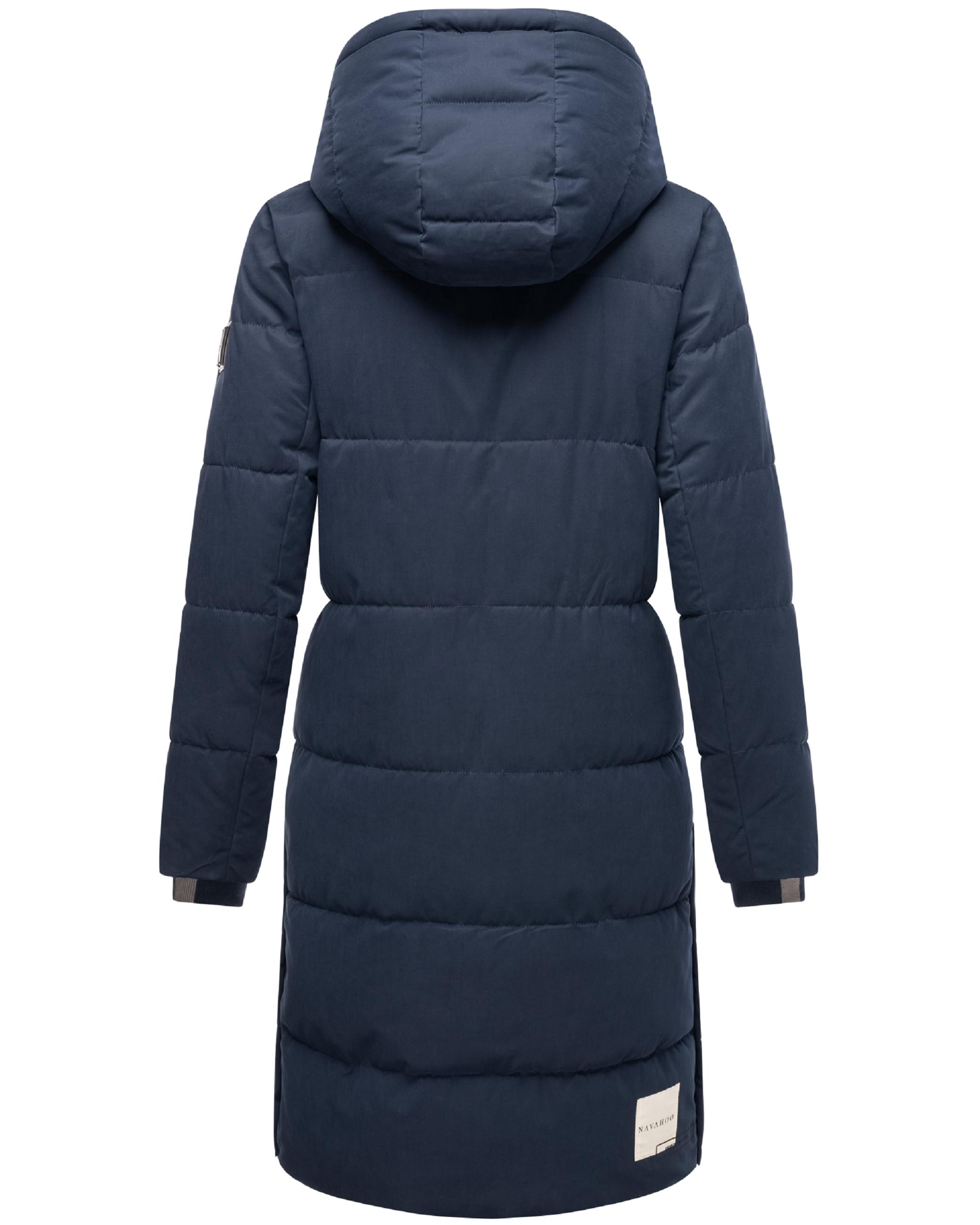 Steppmantel mit abnehmbarer Kapuze "Wintertanz 14" Navy