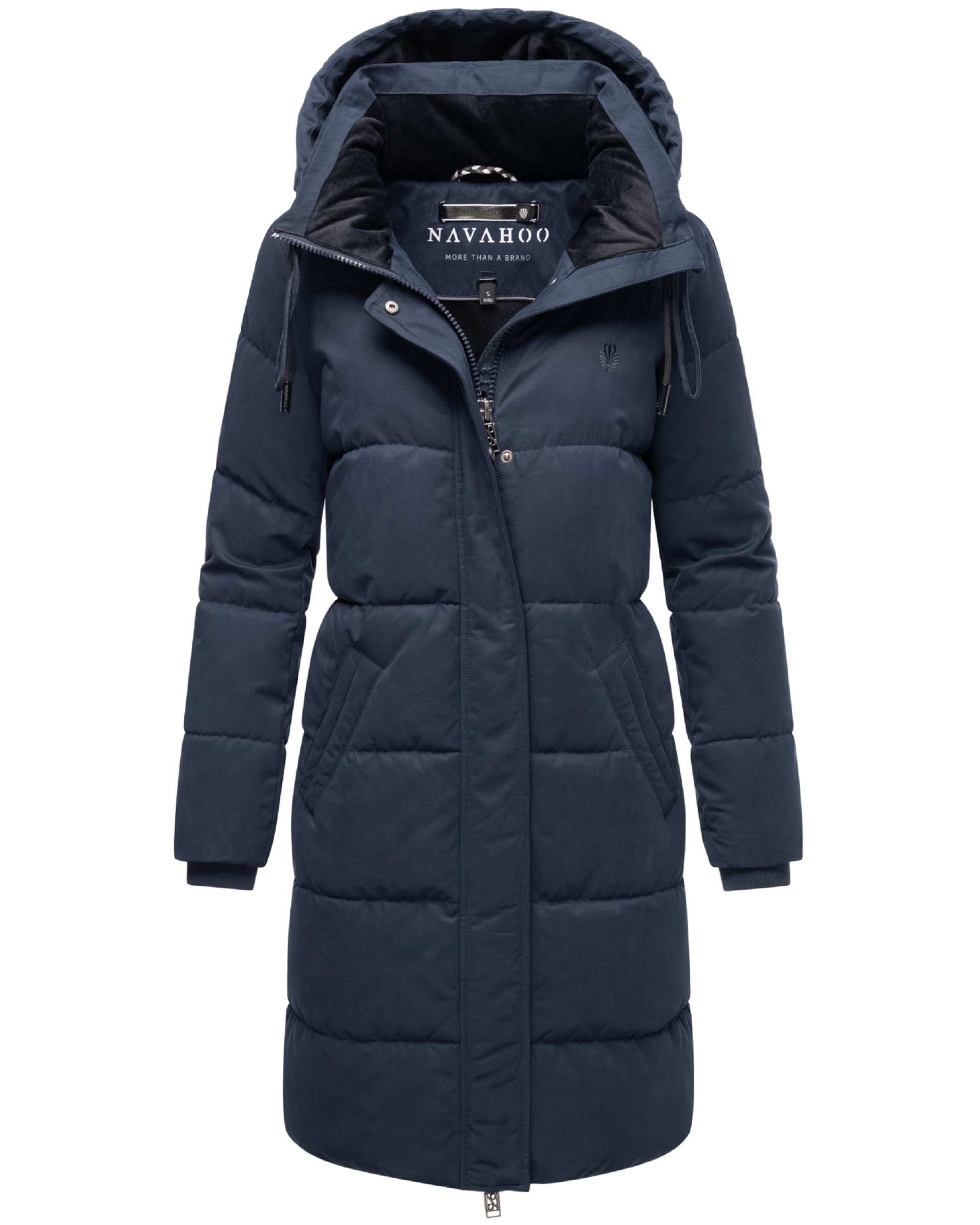 Steppmantel mit abnehmbarer Kapuze "Wintertanz 14" Navy