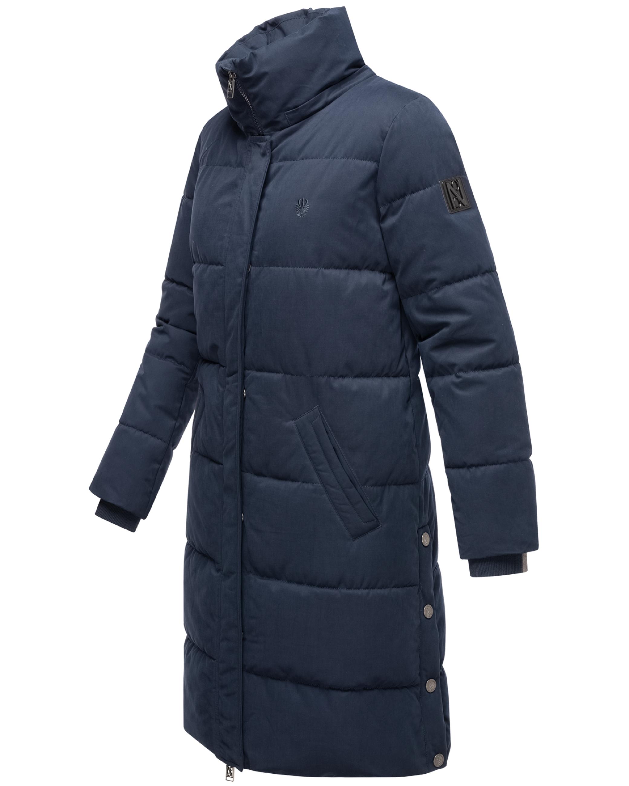 Steppmantel mit abnehmbarer Kapuze "Wintertanz 14" Navy