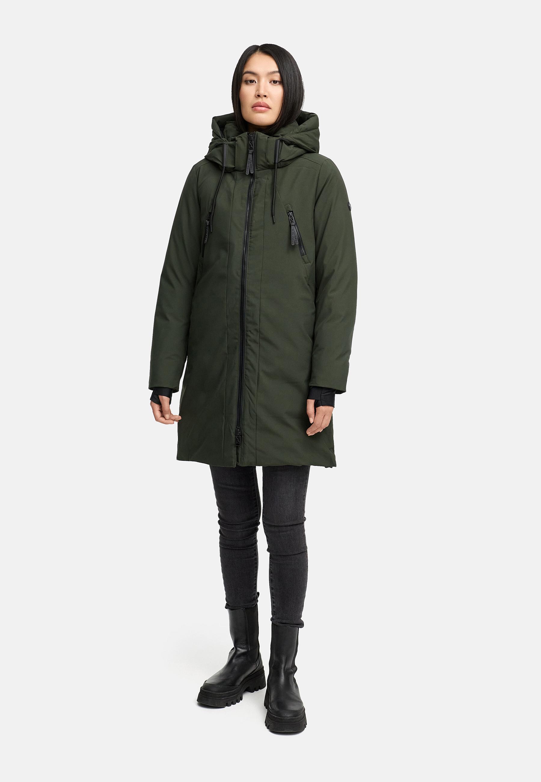 Warmer Mantel "Winterzart 14" Dark Olive