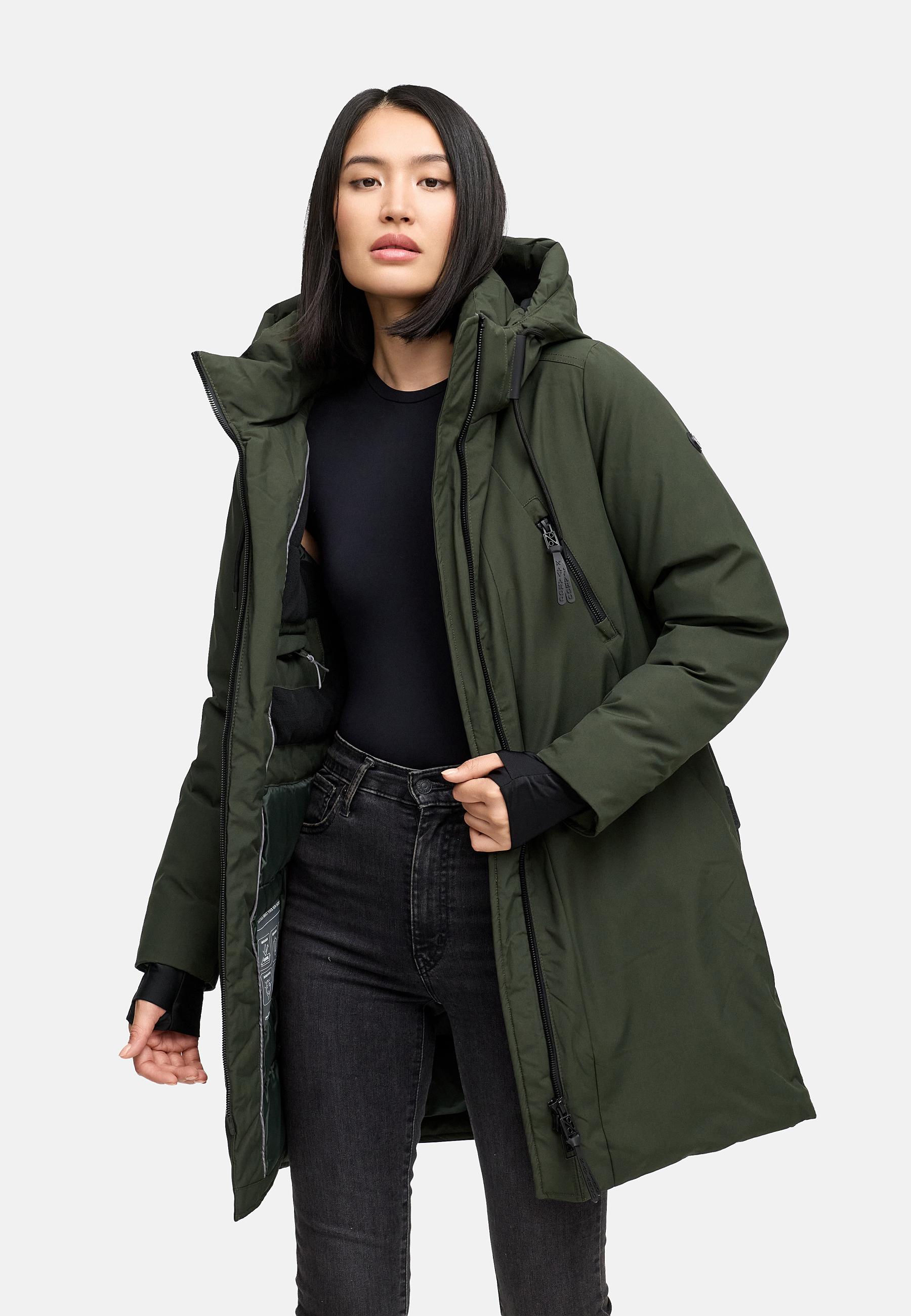 Warmer Mantel "Winterzart 14" Dark Olive
