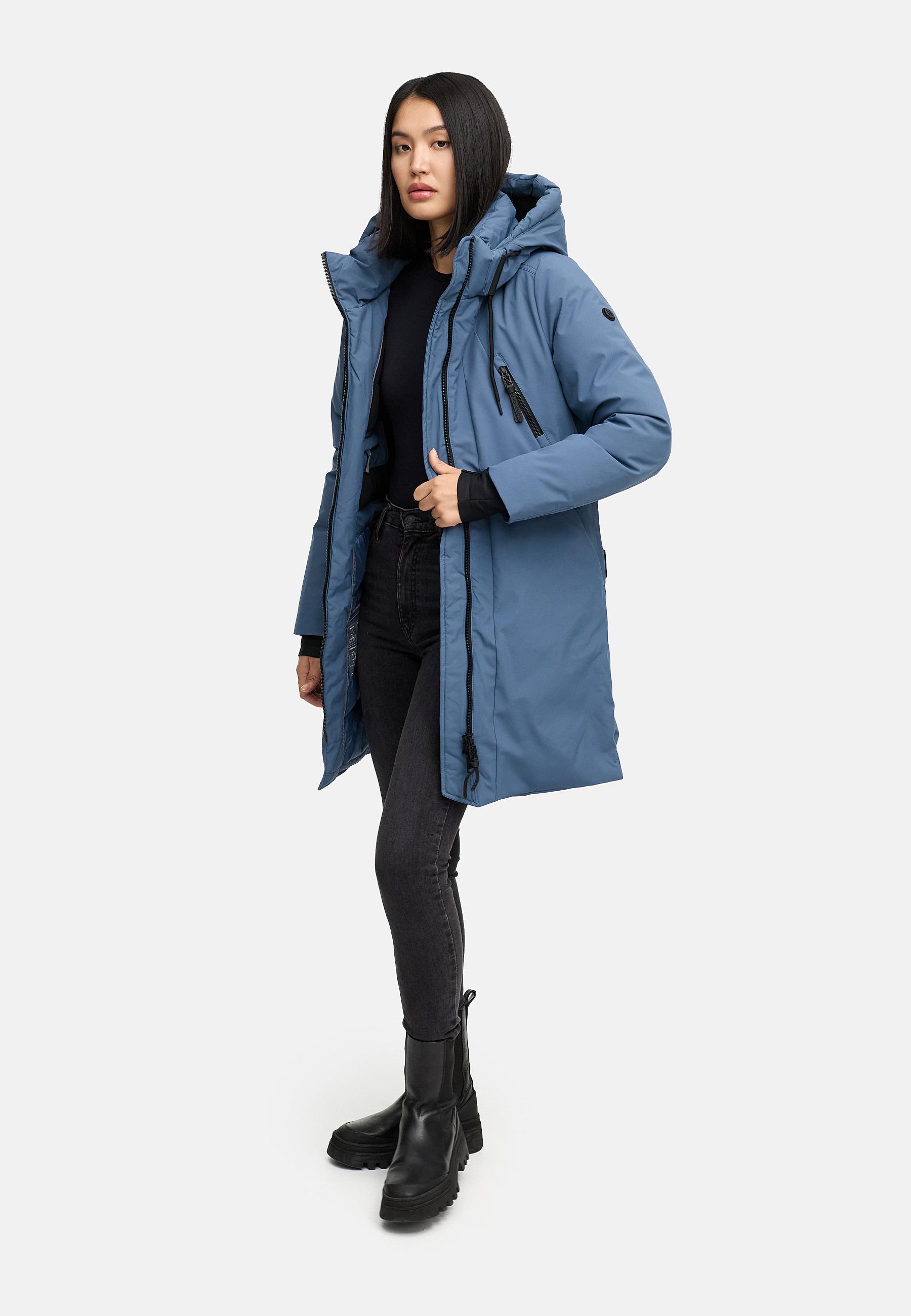 Warmer Mantel "Winterzart 14" Dusty Blue
