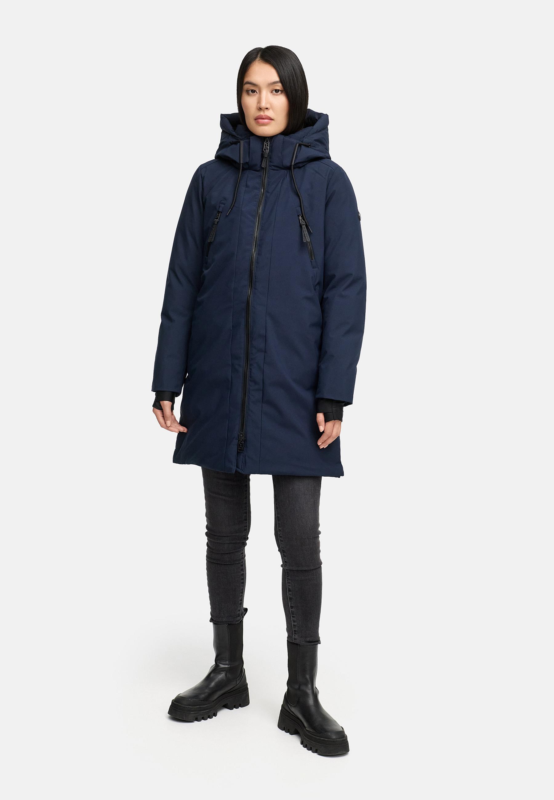 Warmer Mantel "Winterzart 14" Navy