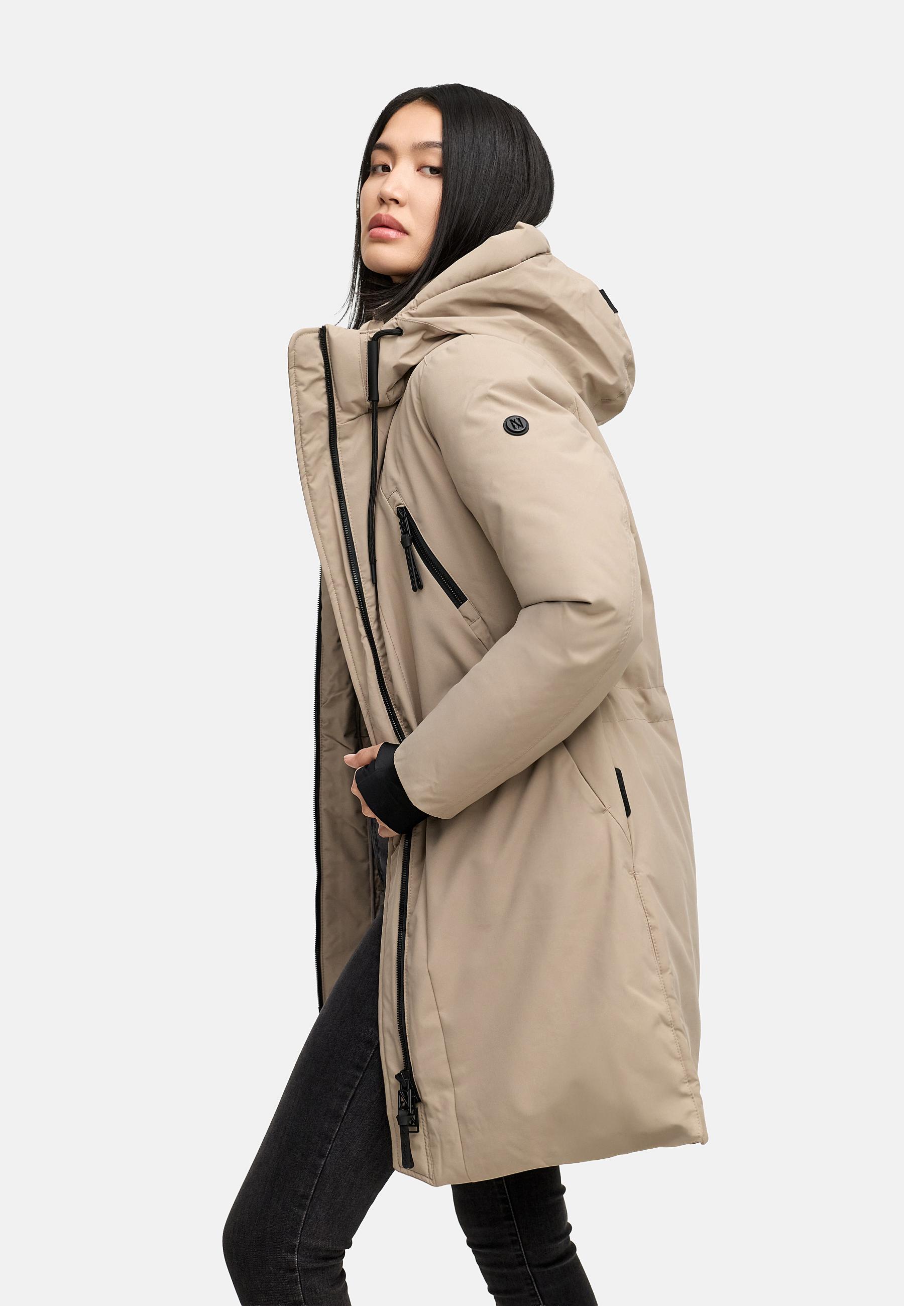 Warmer Mantel "Winterzart 14" Taupe Grey