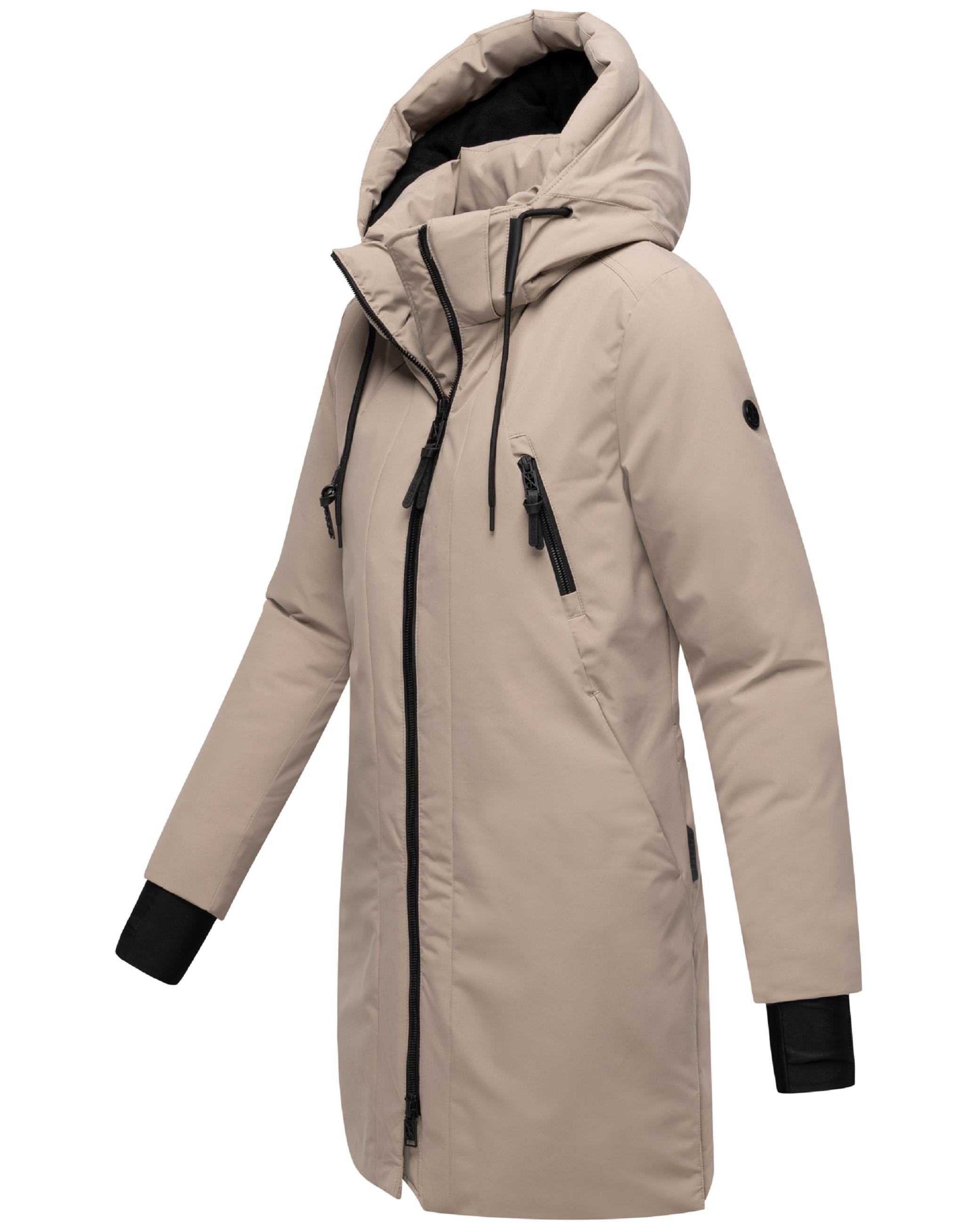Warmer Mantel "Winterzart 14" Taupe Grey