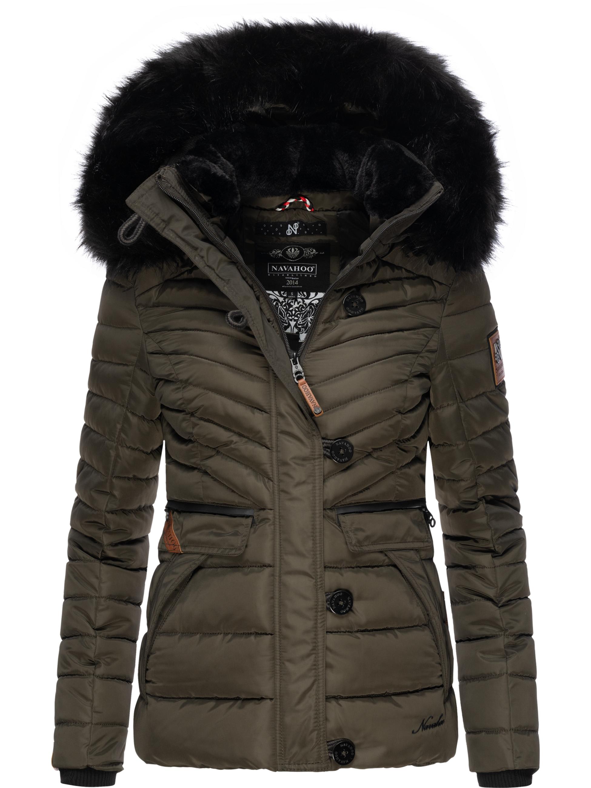 Winter Steppjacke mit abnehmbarer Kapuze "Wisteriaa" Anthracite