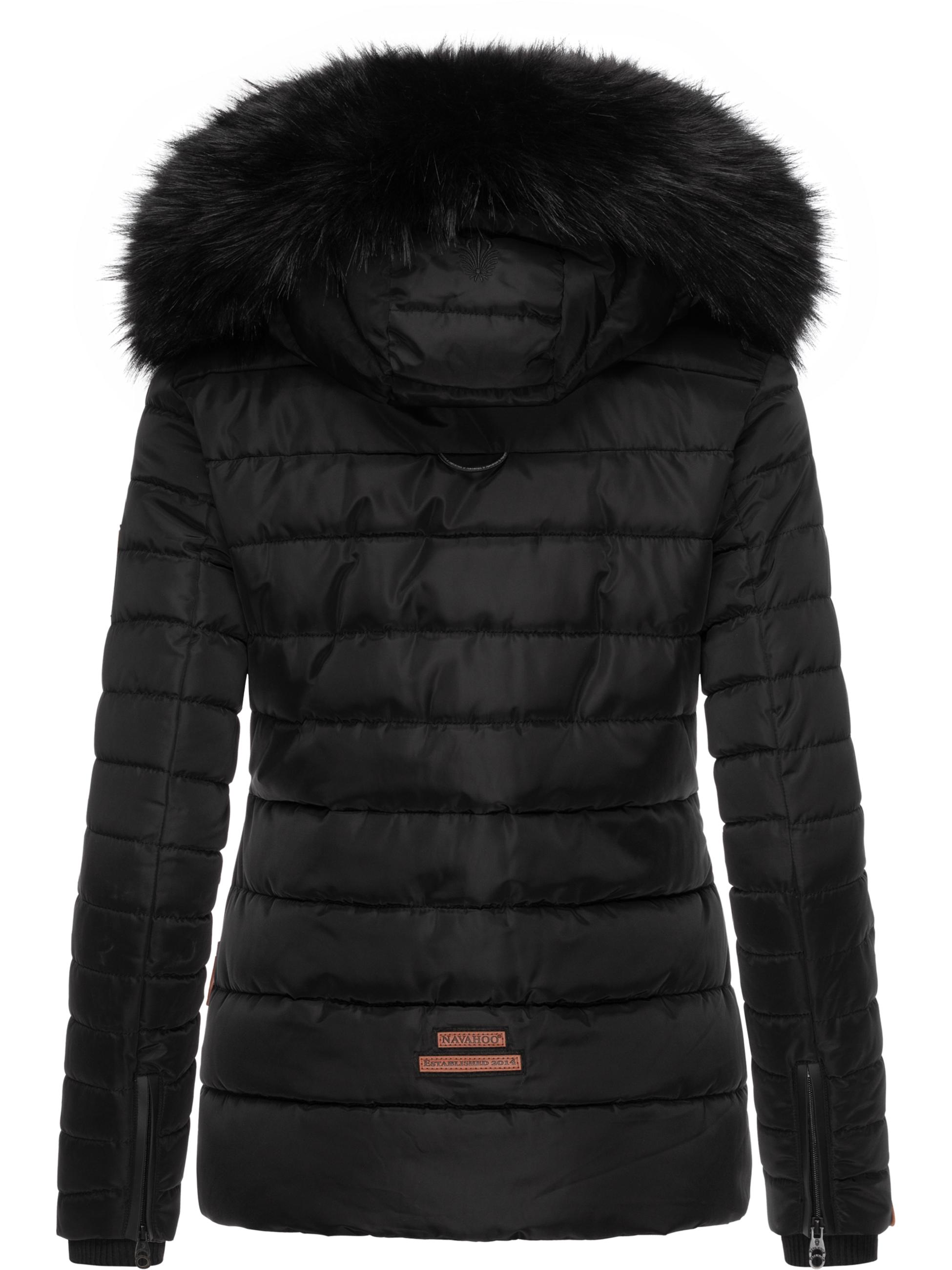 Winter Steppjacke mit abnehmbarer Kapuze "Wisteriaa" Black