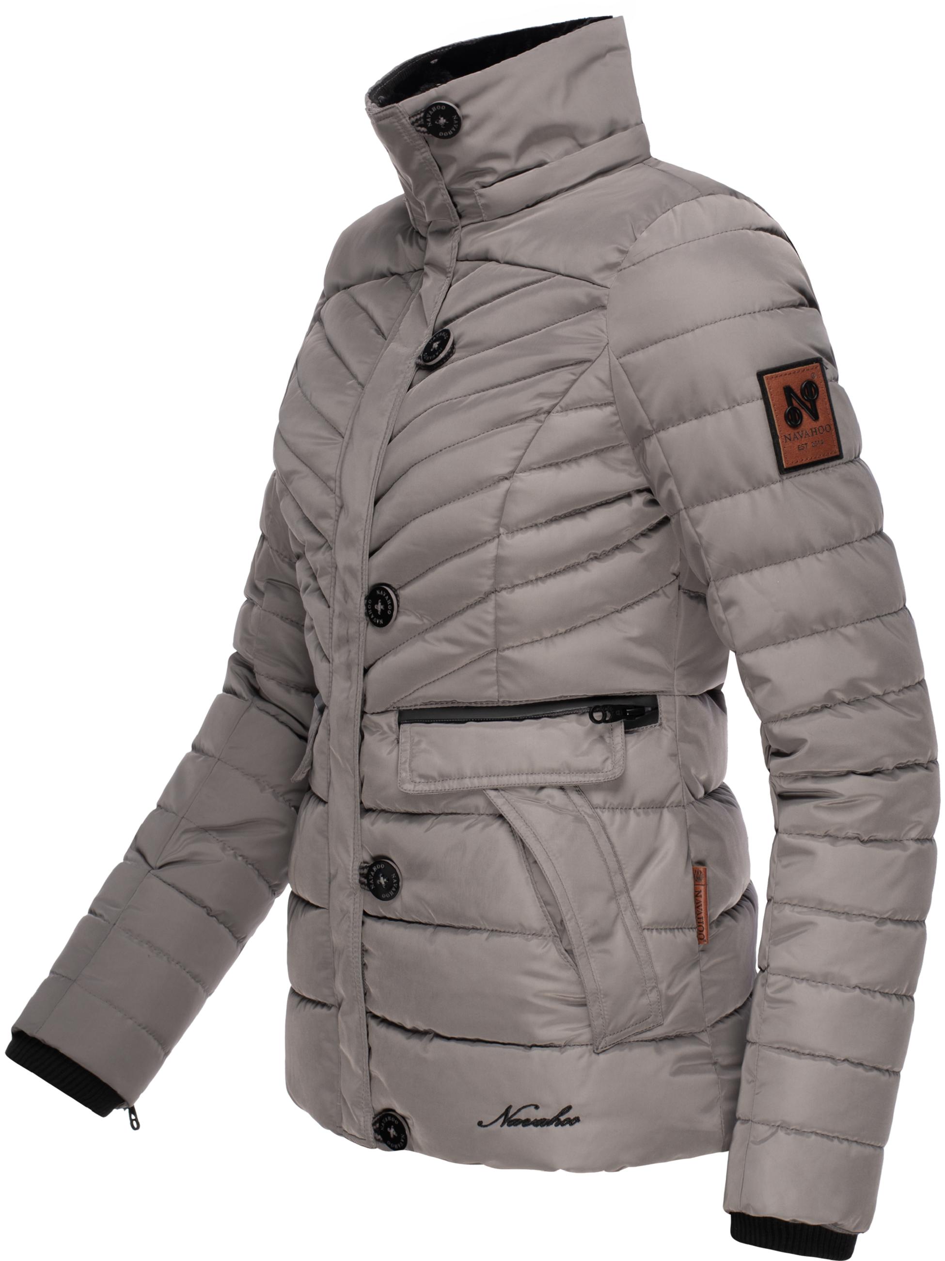 Winter Steppjacke mit abnehmbarer Kapuze "Wisteriaa" Grey