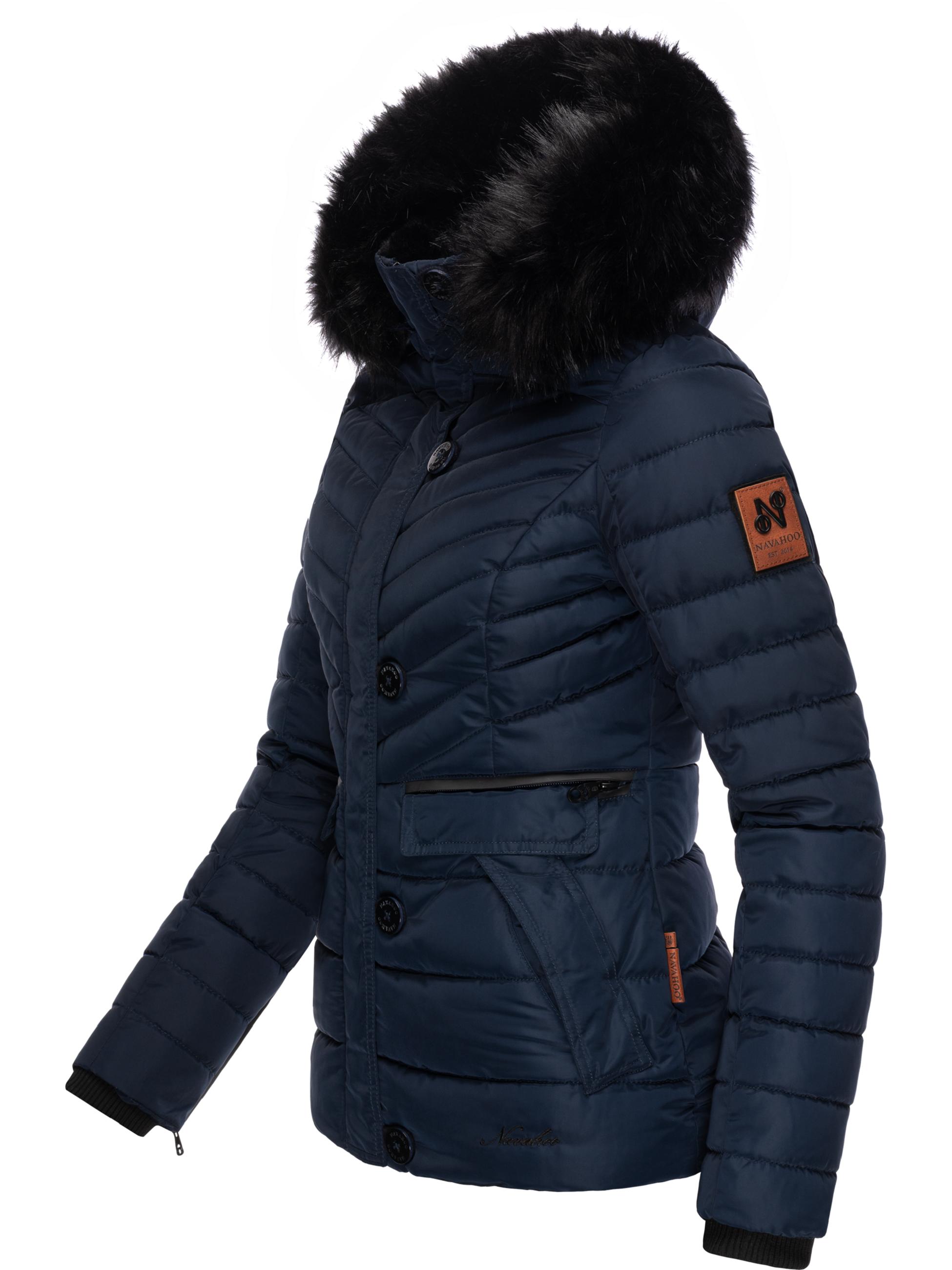 Winter Steppjacke mit abnehmbarer Kapuze "Wisteriaa" Navy