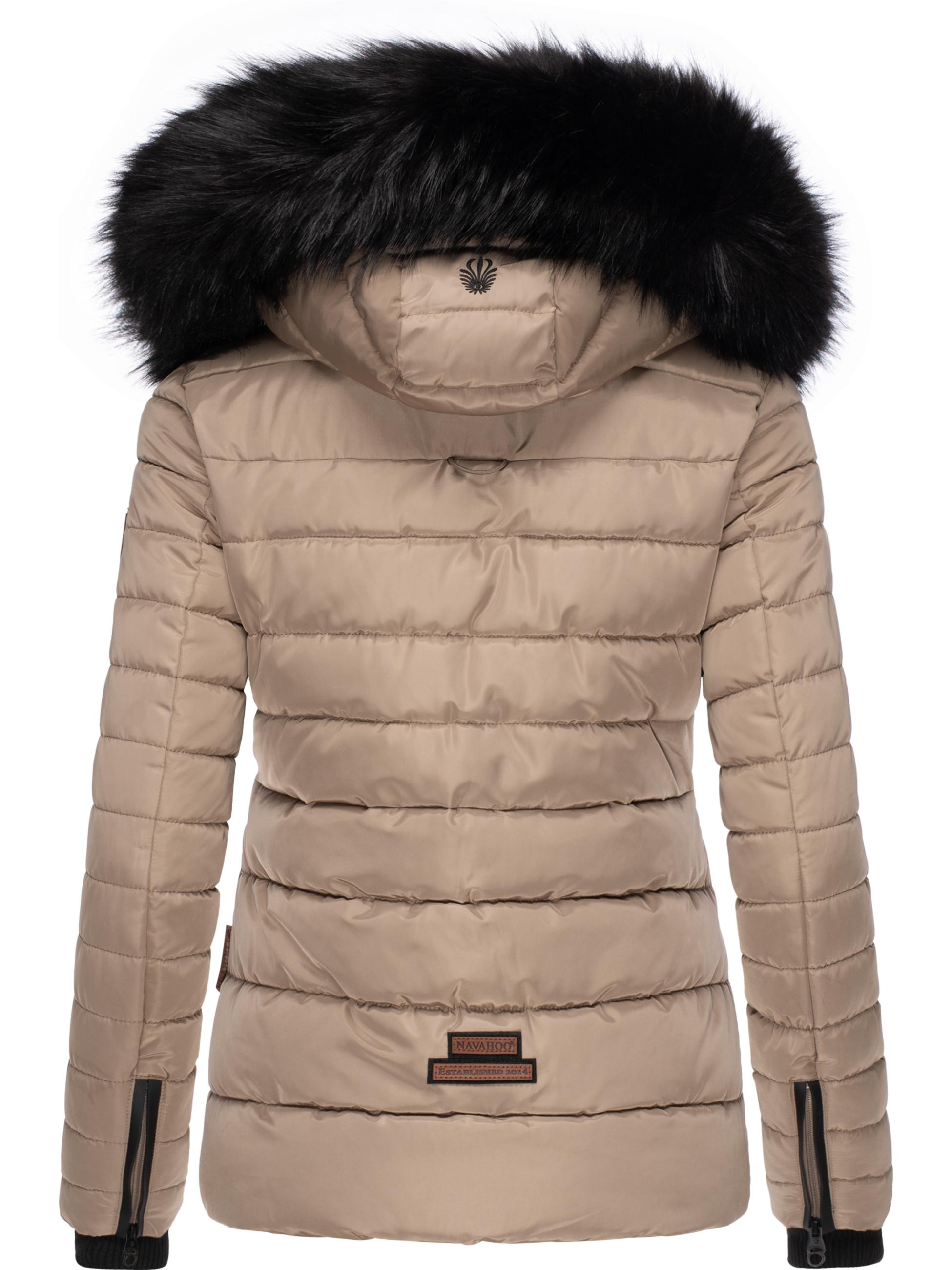 Winter Steppjacke mit abnehmbarer Kapuze "Wisteriaa" Taupe Grey