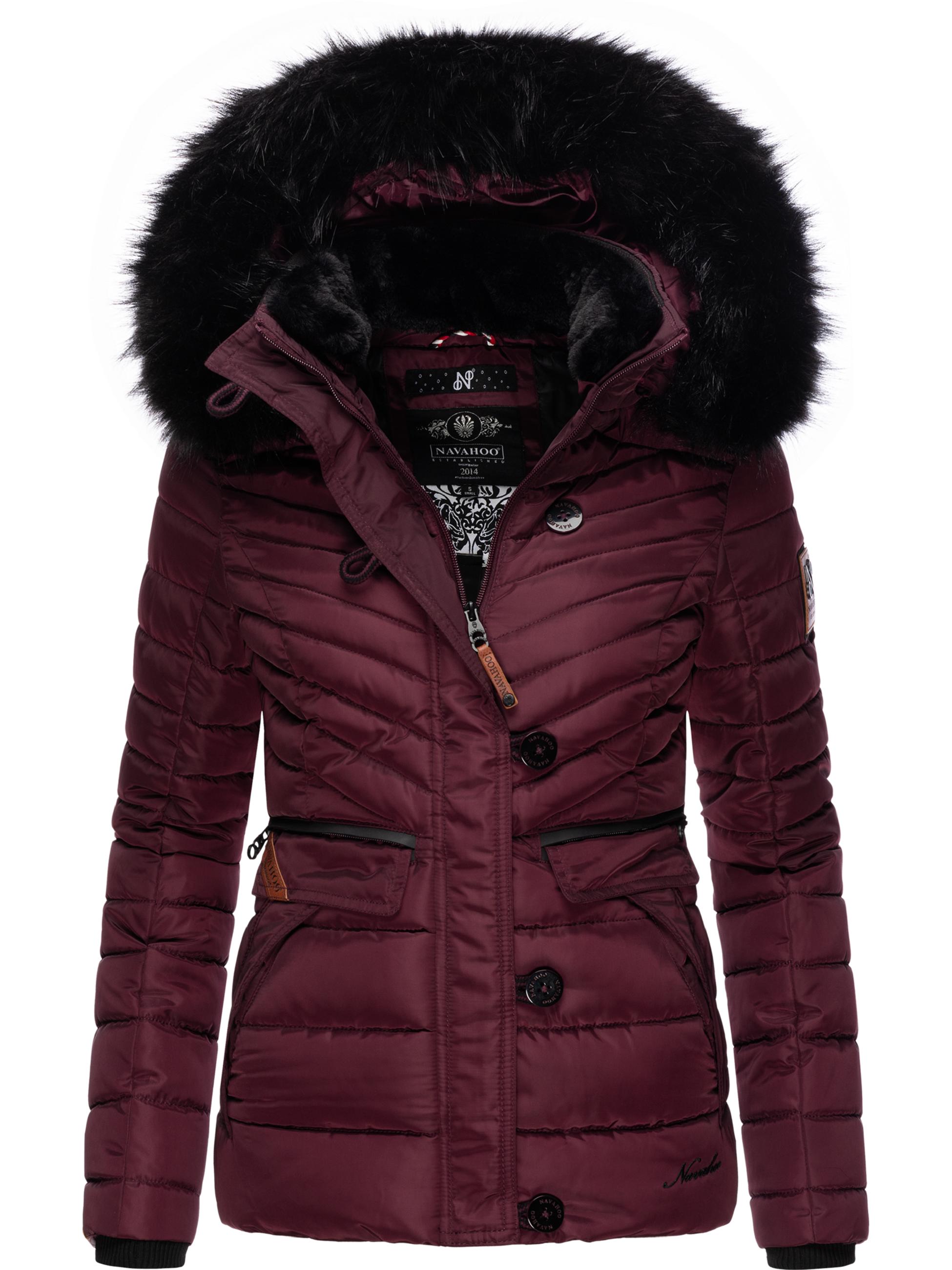 Winter Steppjacke mit abnehmbarer Kapuze "Wisteriaa" Wine