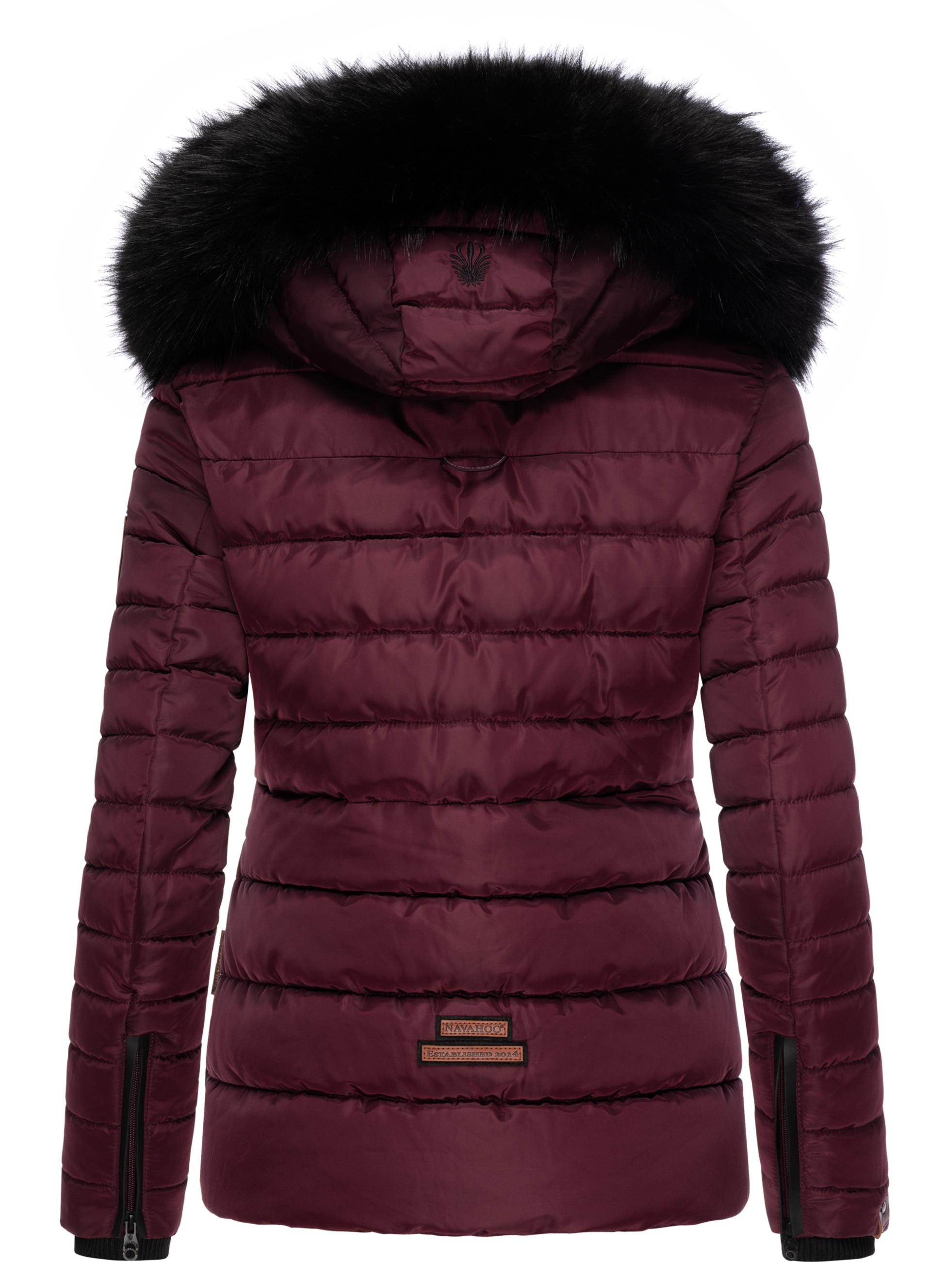 Winter Steppjacke mit abnehmbarer Kapuze "Wisteriaa" Wine