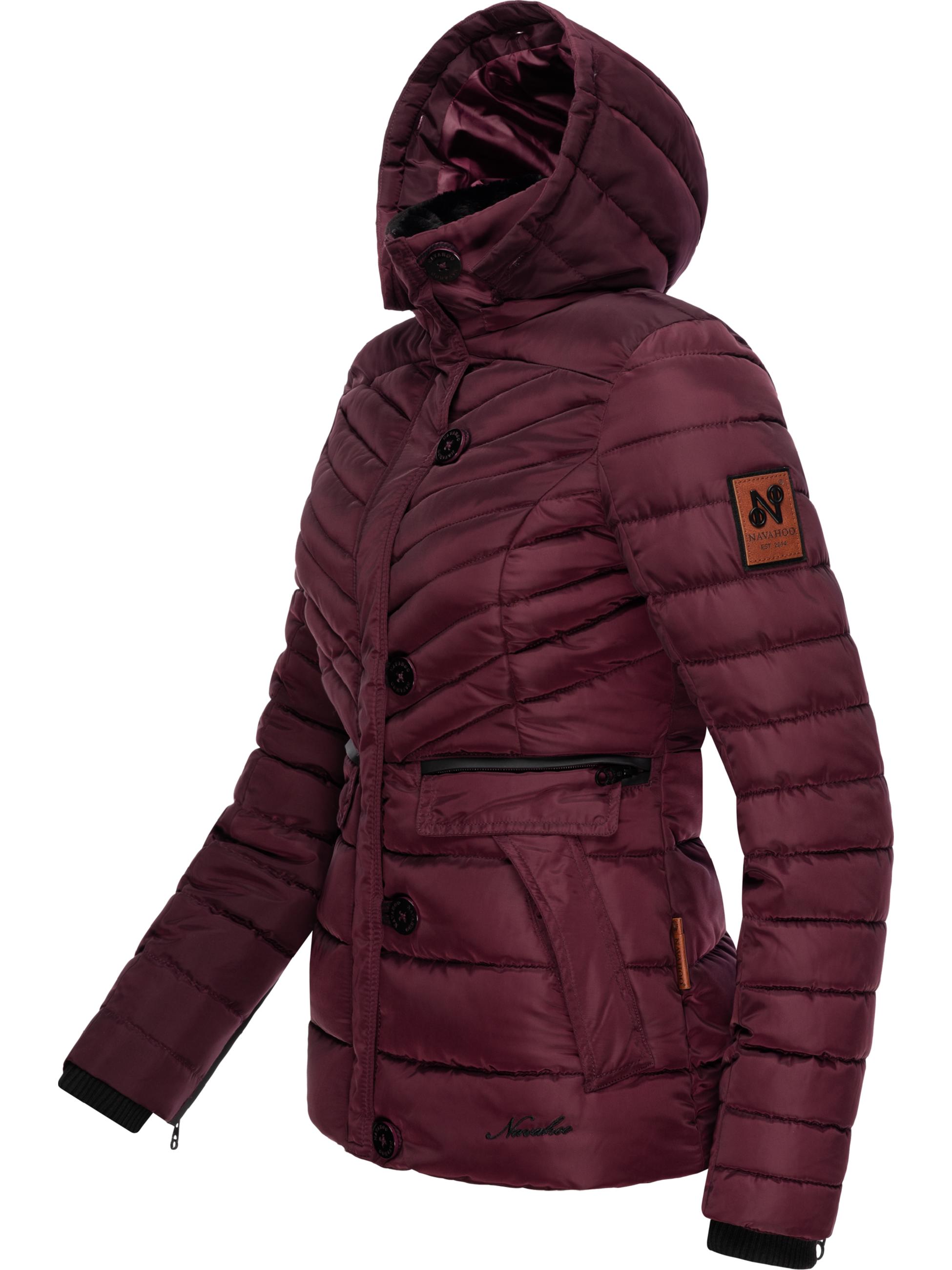 Winter Steppjacke mit abnehmbarer Kapuze "Wisteriaa" Wine