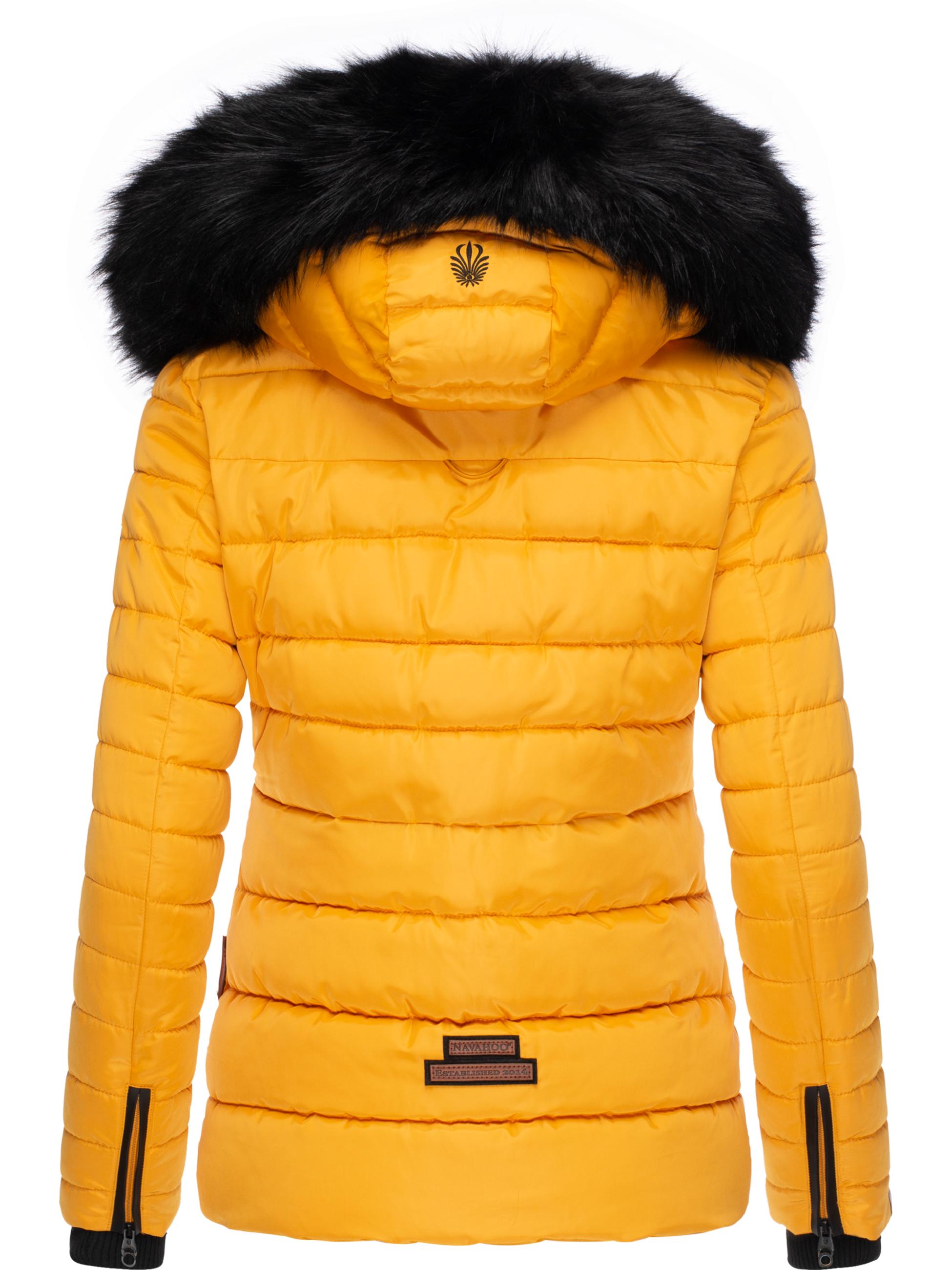 Winter Steppjacke mit abnehmbarer Kapuze "Wisteriaa" Yellow