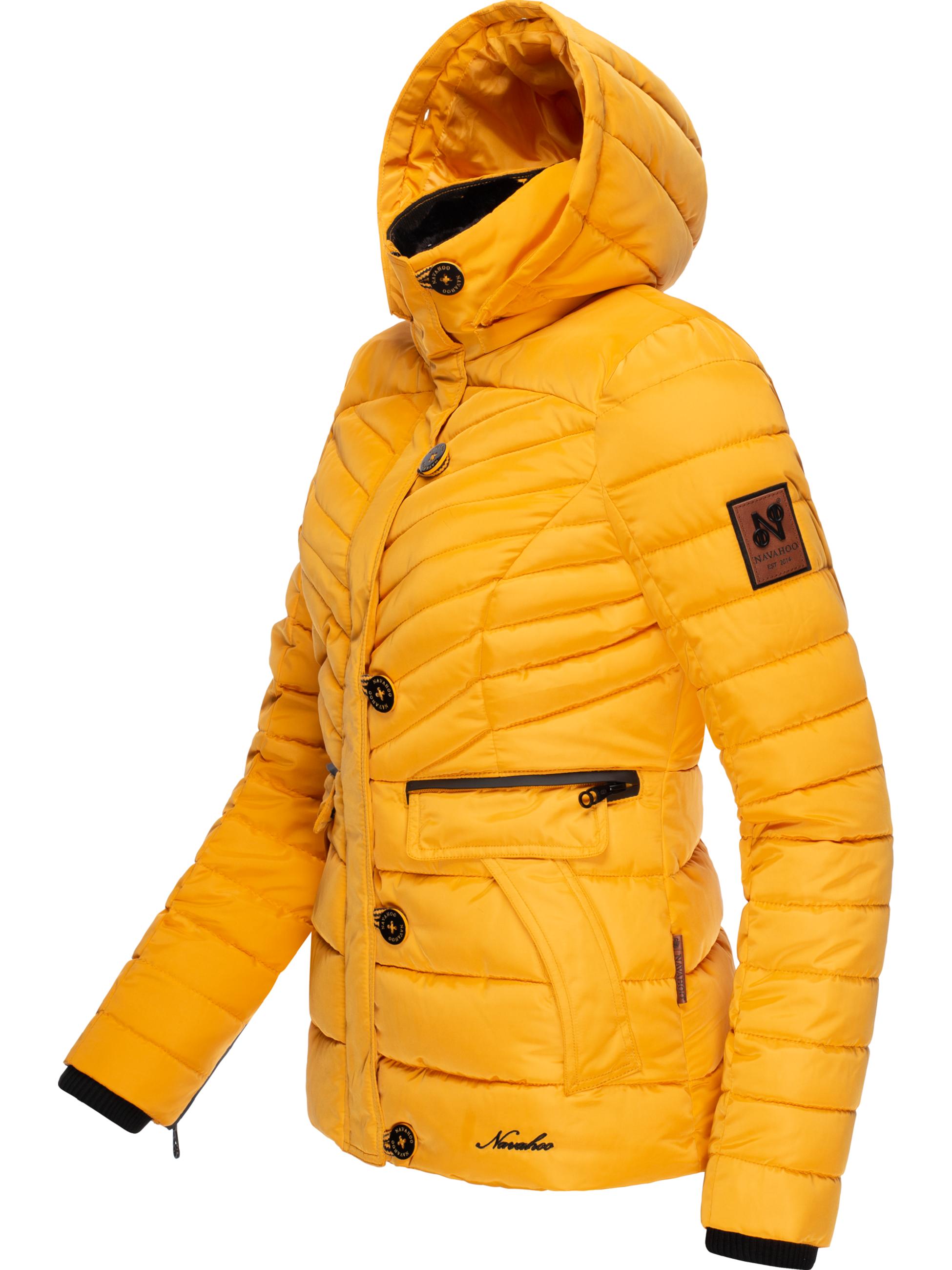 Winter Steppjacke mit abnehmbarer Kapuze "Wisteriaa" Yellow