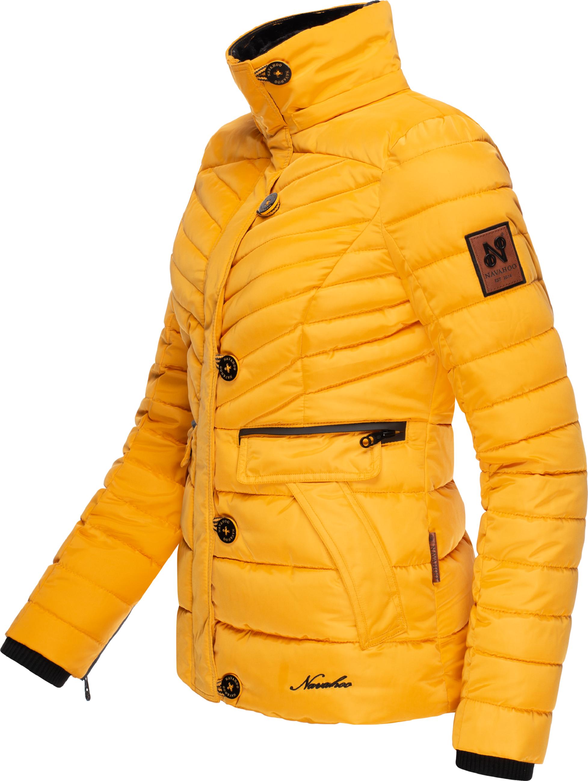 Winter Steppjacke mit abnehmbarer Kapuze "Wisteriaa" Yellow