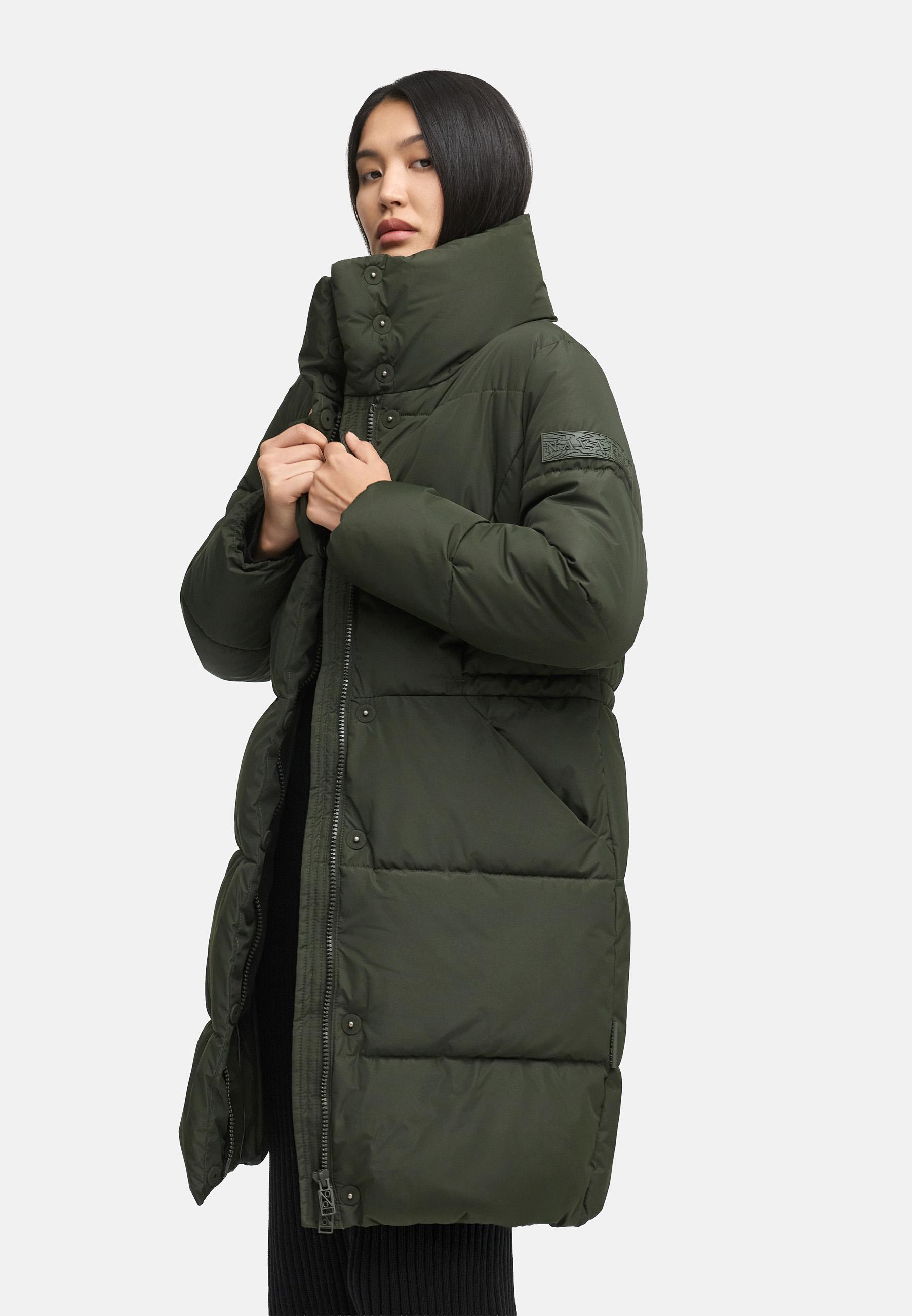 Winter Steppmantel "Wolkenkuss 14" Dark Olive
