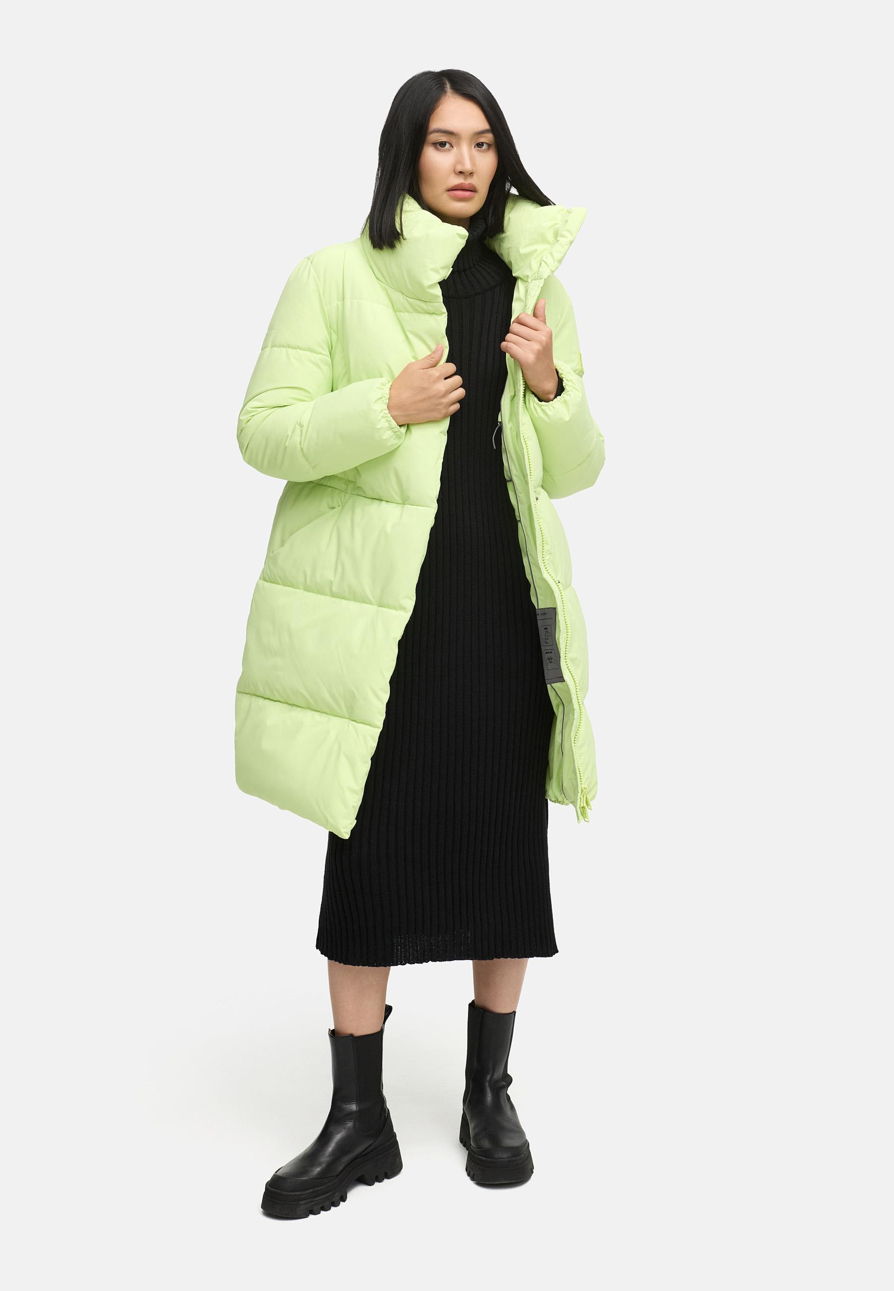 Winter Steppmantel "Wolkenkuss 14" Pastell Lime