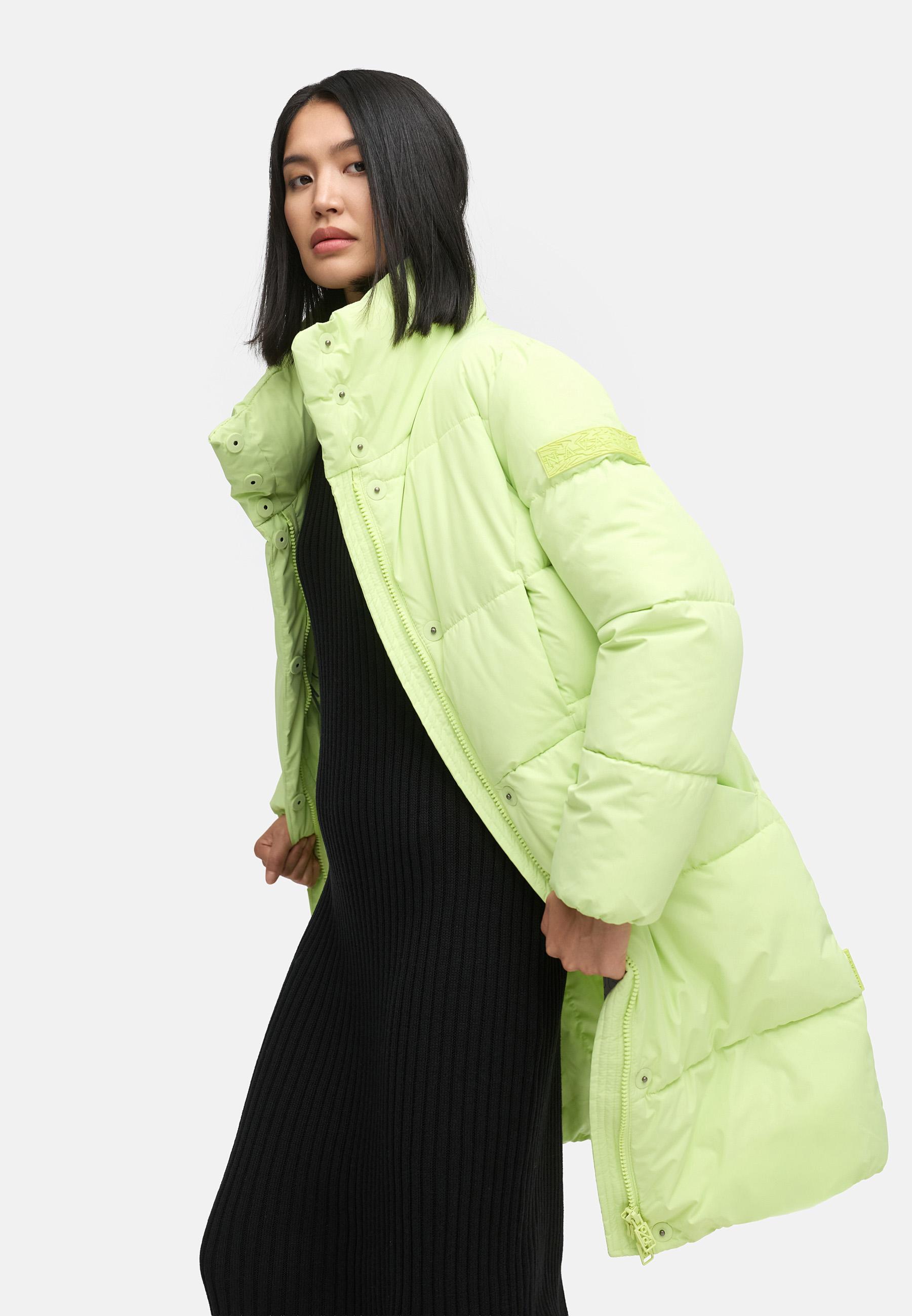 Winter Steppmantel "Wolkenkuss 14" Pastell Lime