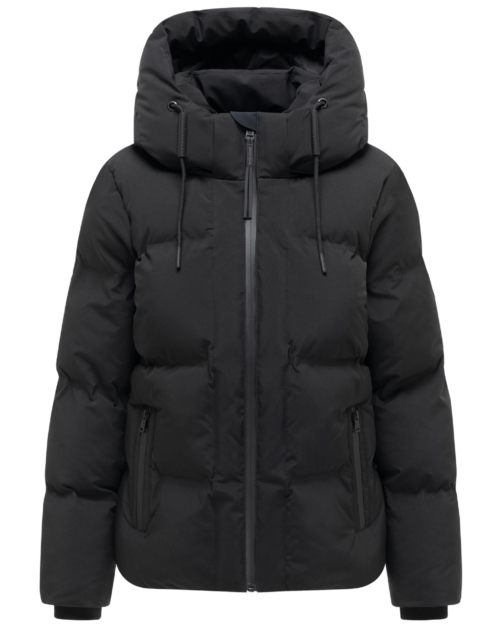 Warme Steppjacke mit verstellbarer Kapuze "Wolkentanz XIV" Black