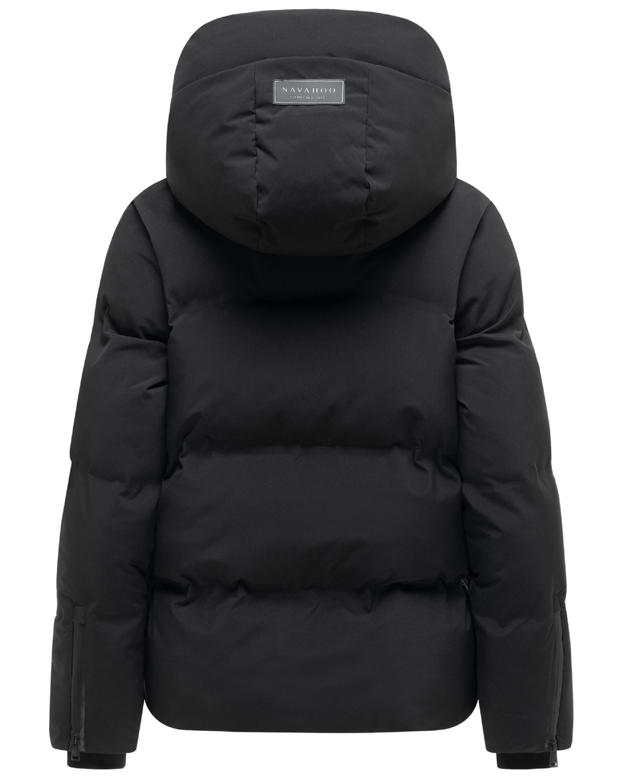Warme Steppjacke mit verstellbarer Kapuze "Wolkentanz XIV" Black