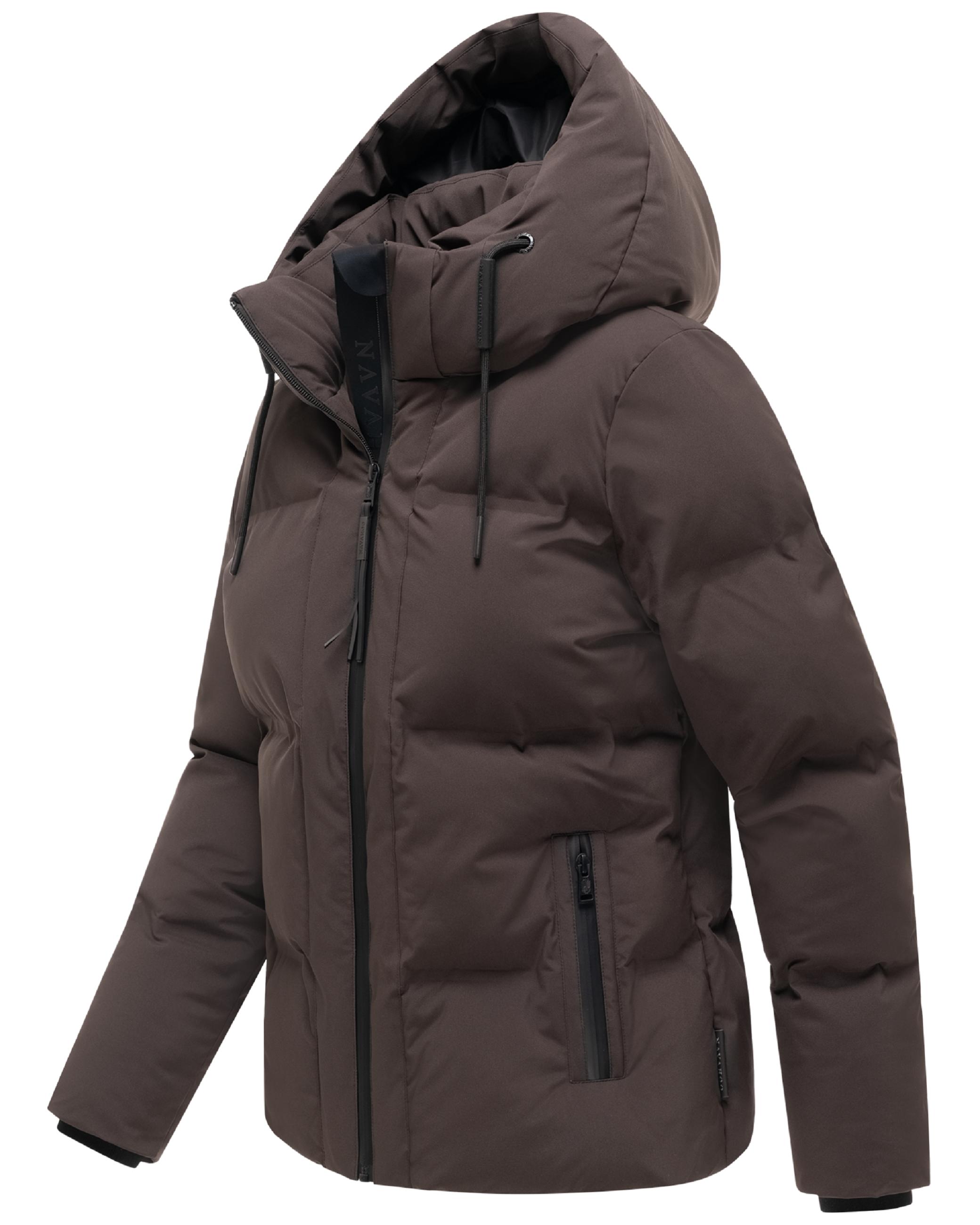 Warme Steppjacke mit verstellbarer Kapuze "Wolkentanz XIV" Choco