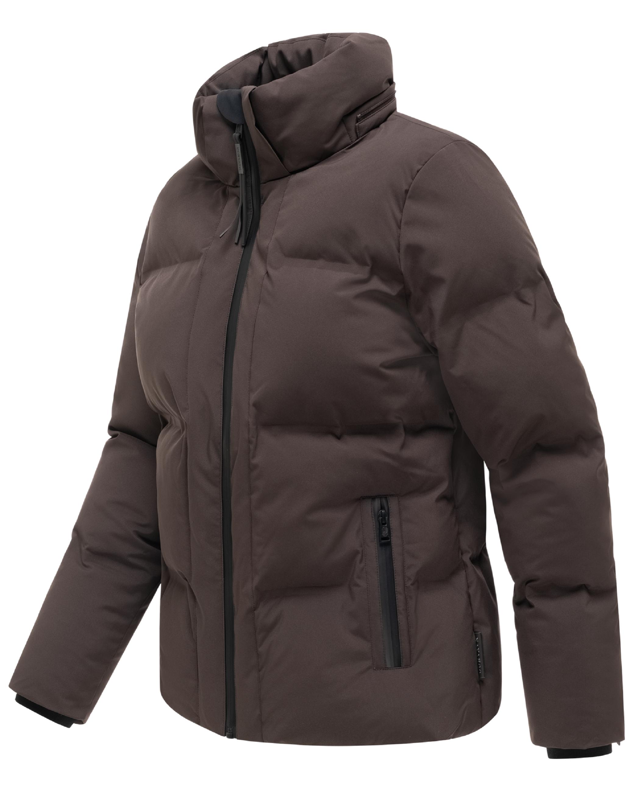 Warme Steppjacke mit verstellbarer Kapuze "Wolkentanz XIV" Choco