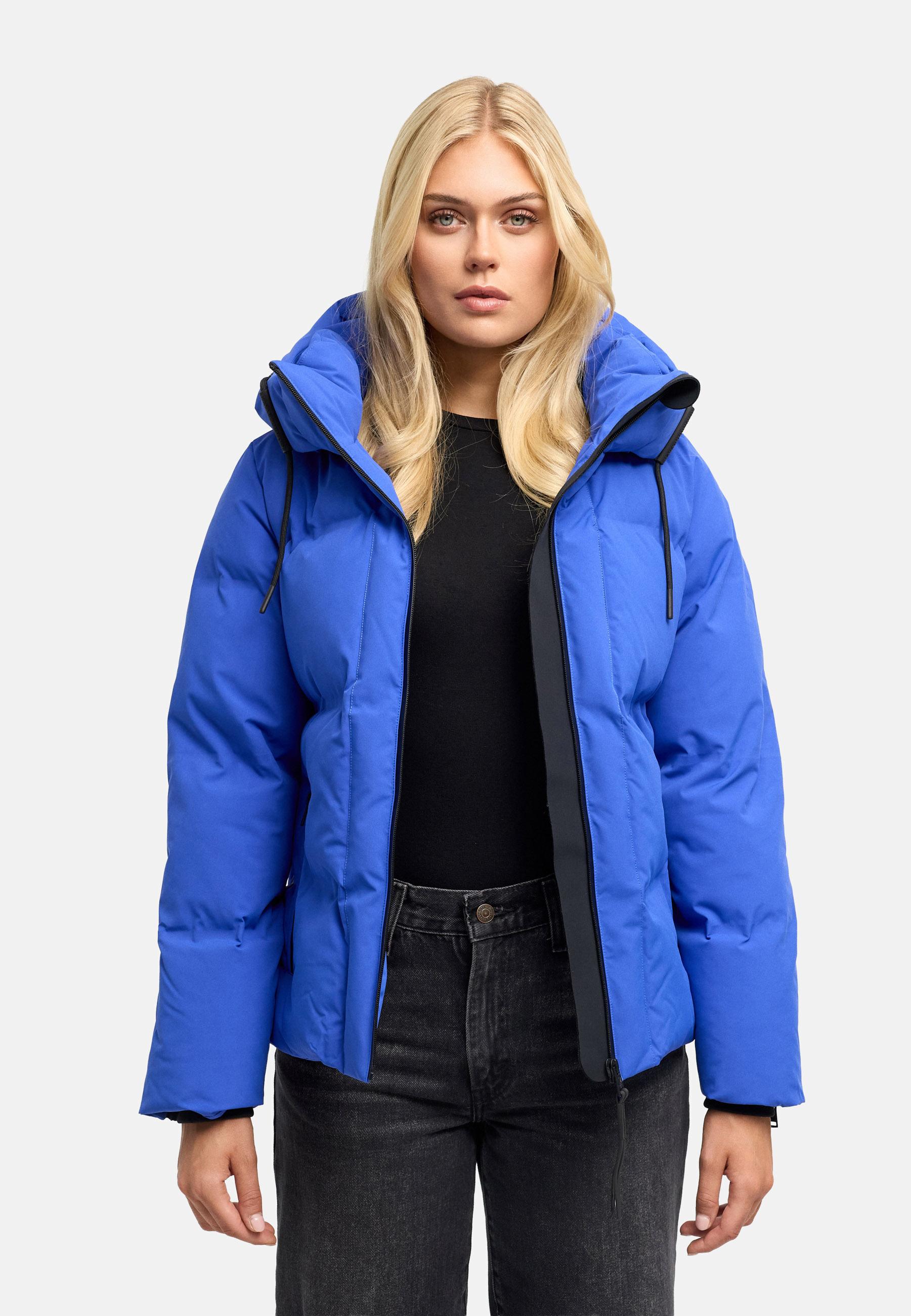 Warme Steppjacke mit verstellbarer Kapuze "Wolkentanz XIV" Galaxy Blue