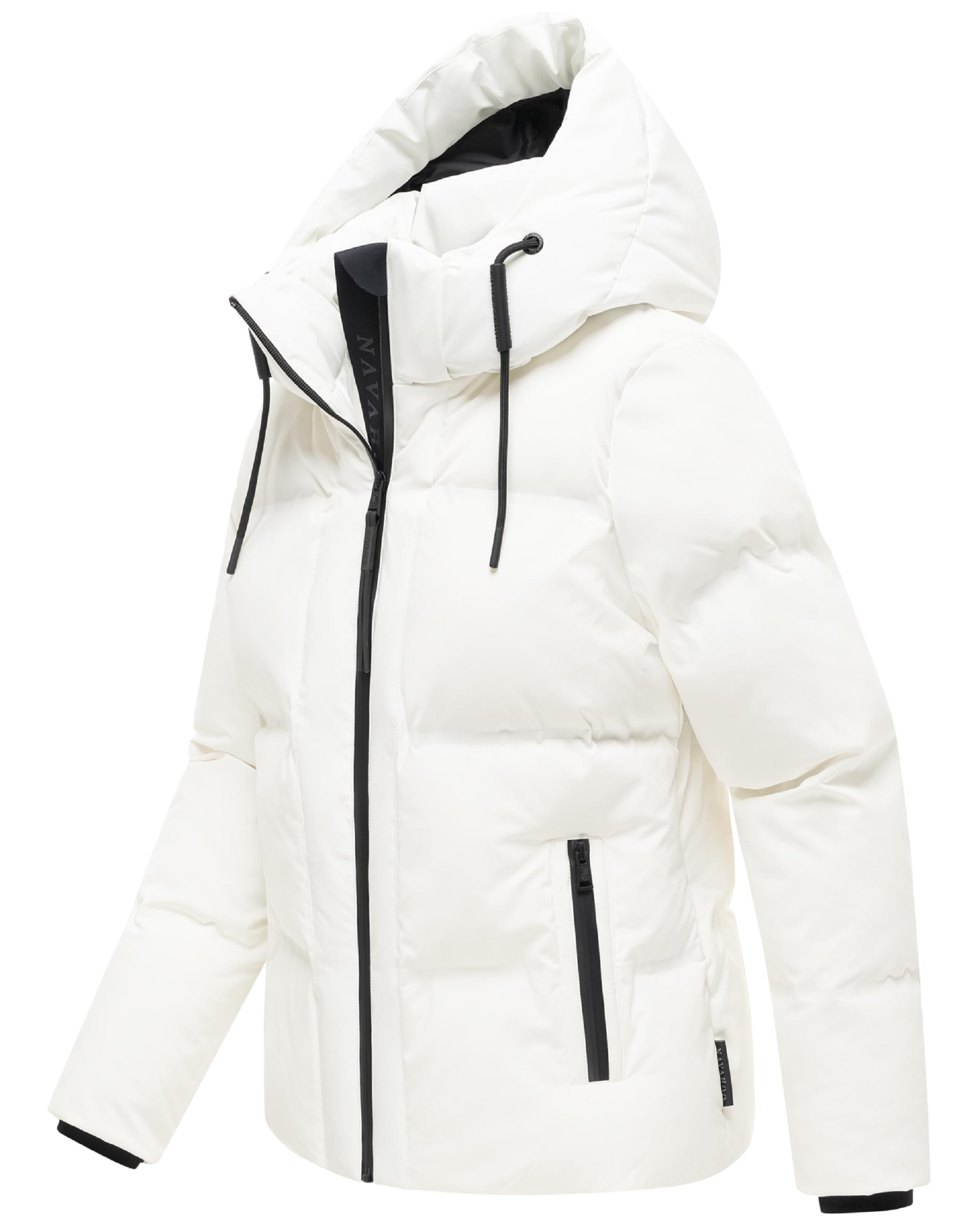 Warme Steppjacke mit verstellbarer Kapuze "Wolkentanz XIV" Off White