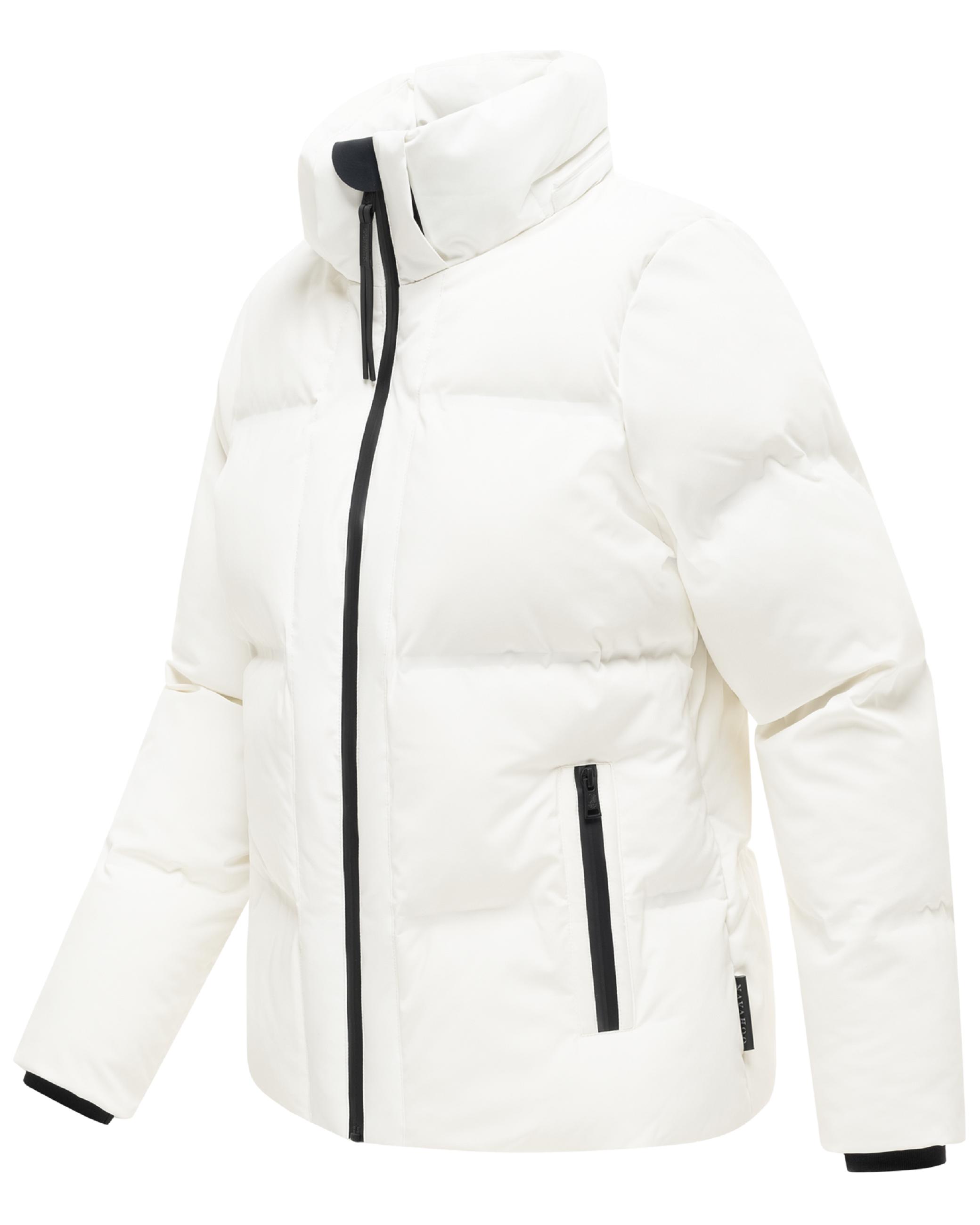 Warme Steppjacke mit verstellbarer Kapuze "Wolkentanz XIV" Off White