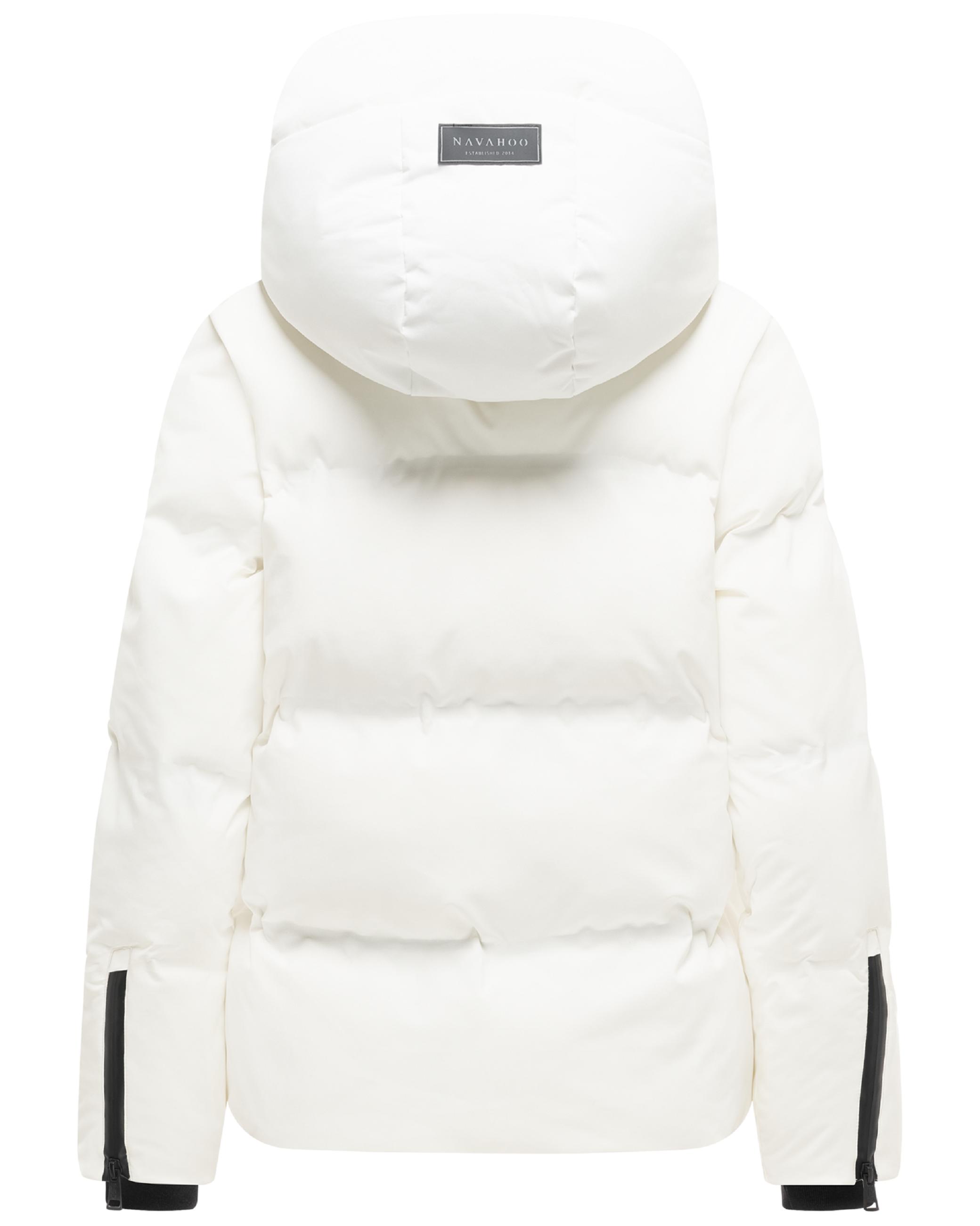 Warme Steppjacke mit verstellbarer Kapuze "Wolkentanz XIV" Off White