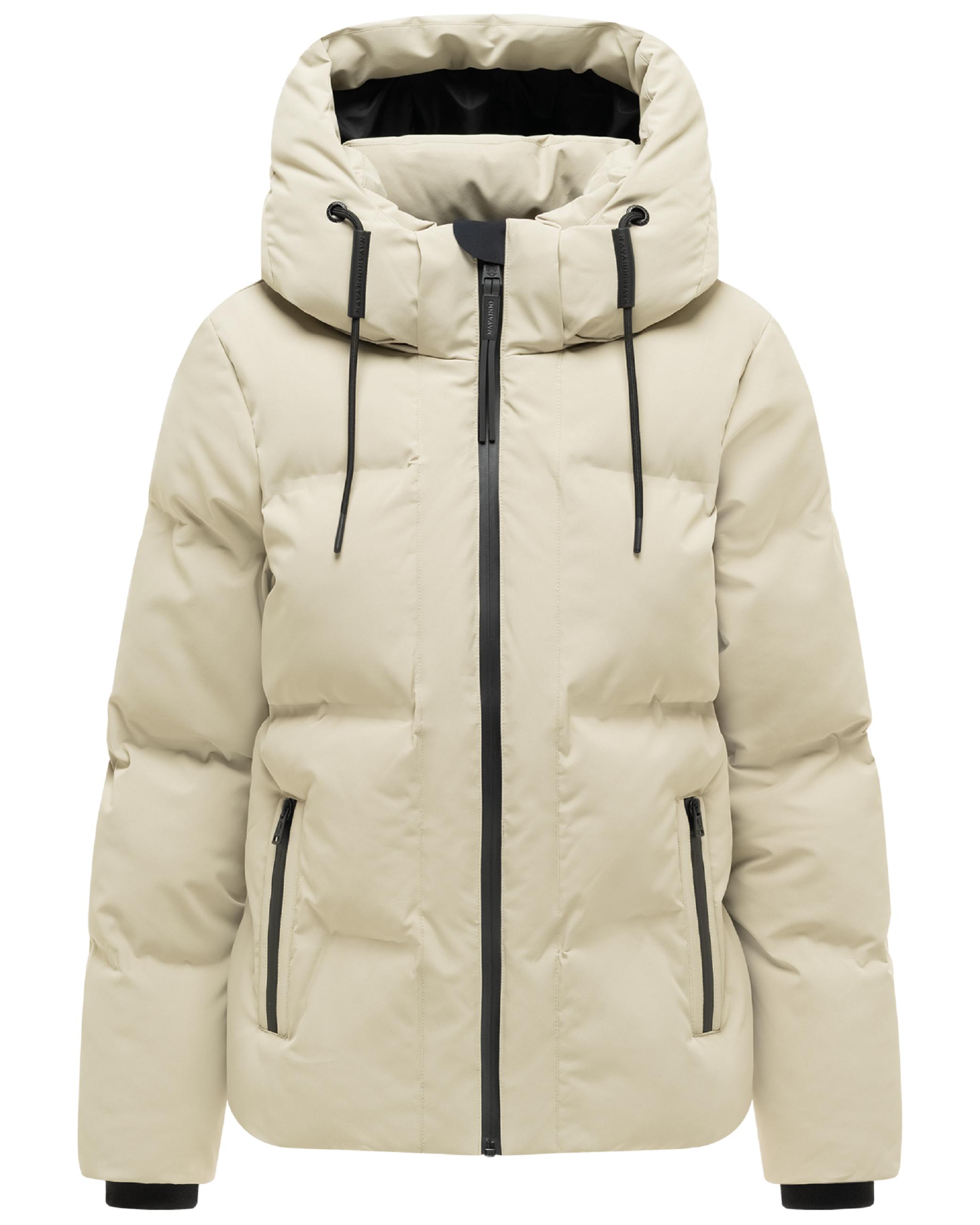 Warme Steppjacke mit verstellbarer Kapuze "Wolkentanz XIV" Pebble Grey