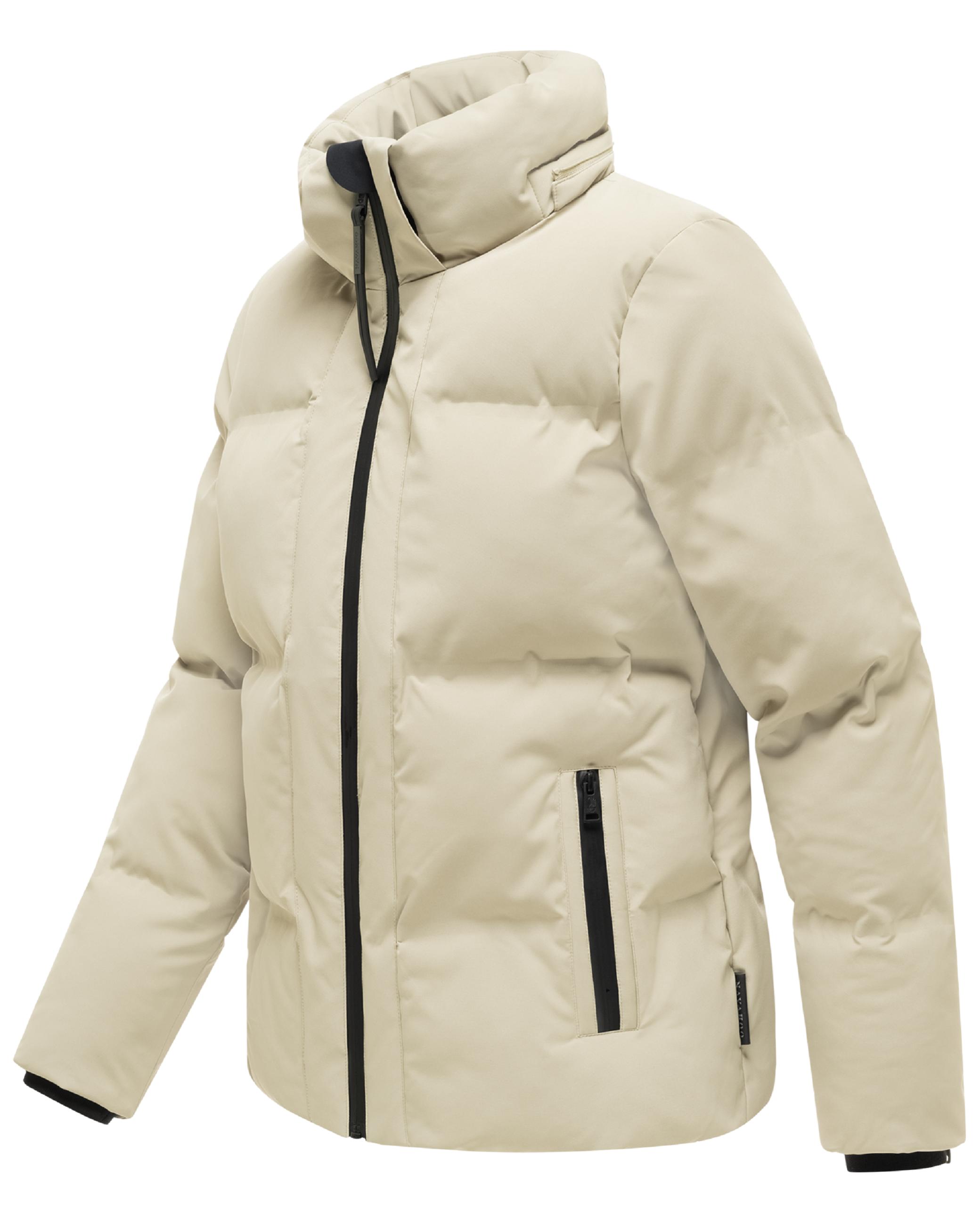Warme Steppjacke mit verstellbarer Kapuze "Wolkentanz XIV" Pebble Grey