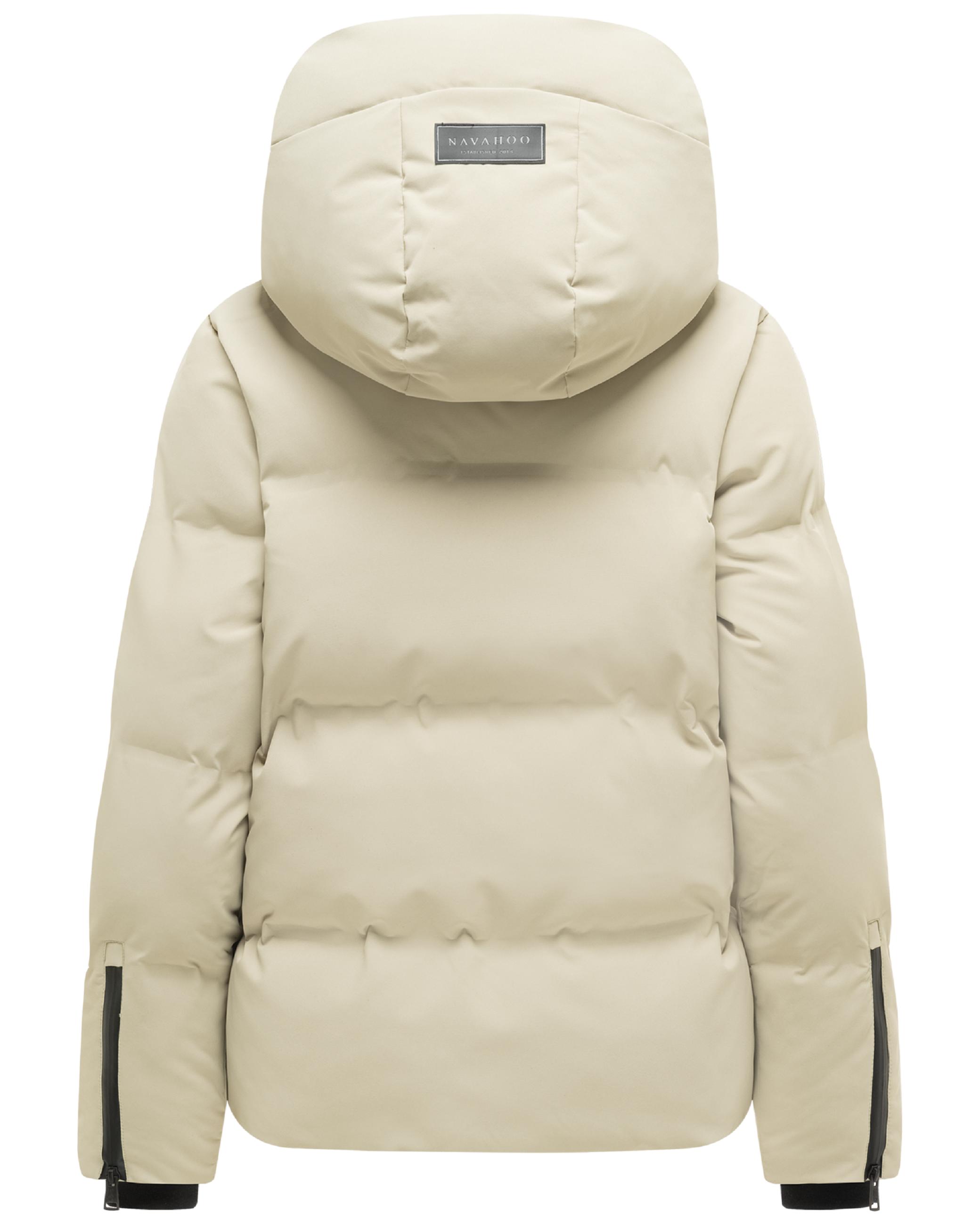 Warme Steppjacke mit verstellbarer Kapuze "Wolkentanz XIV" Pebble Grey