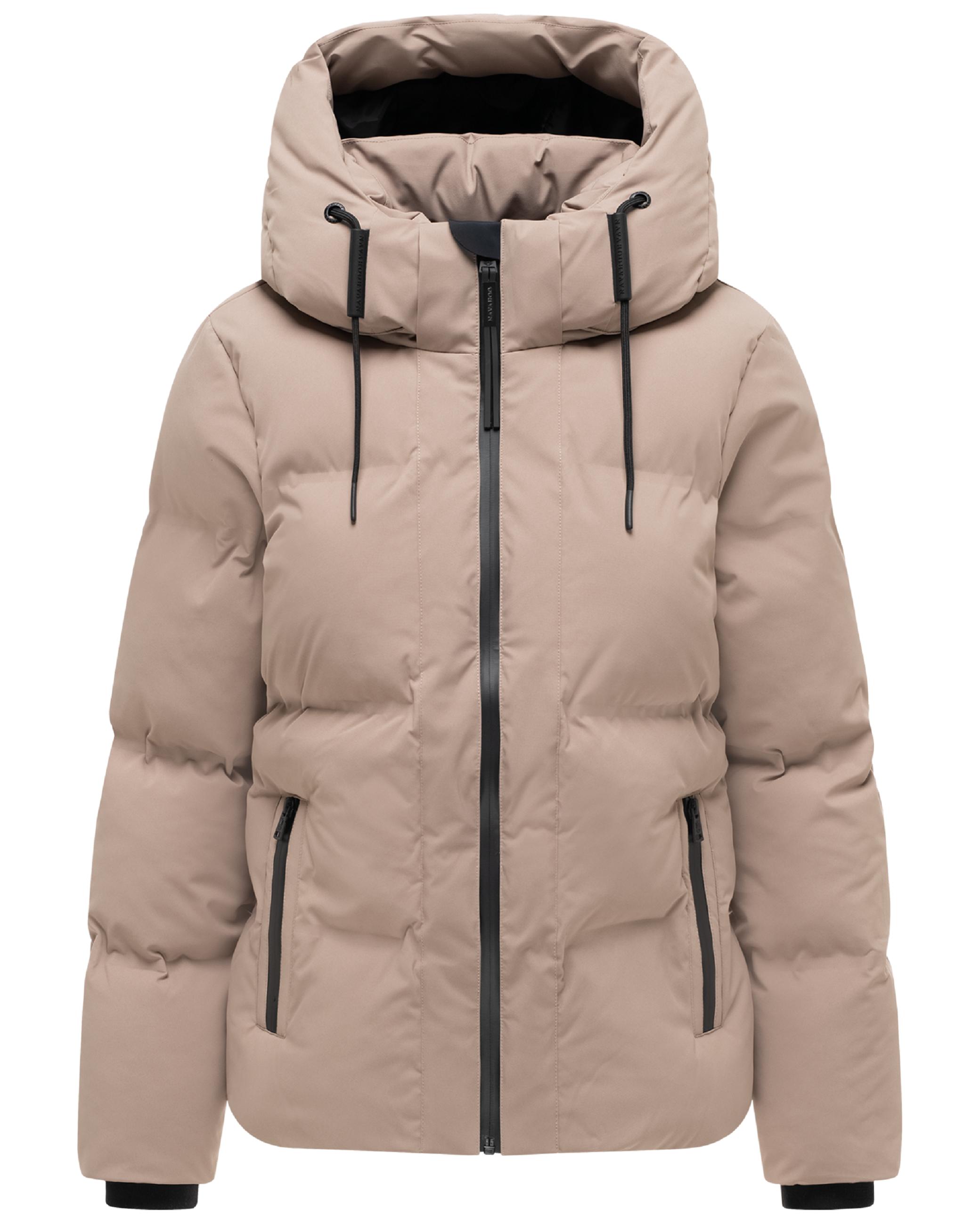 Warme Steppjacke mit verstellbarer Kapuze "Wolkentanz XIV" Taupe Grey