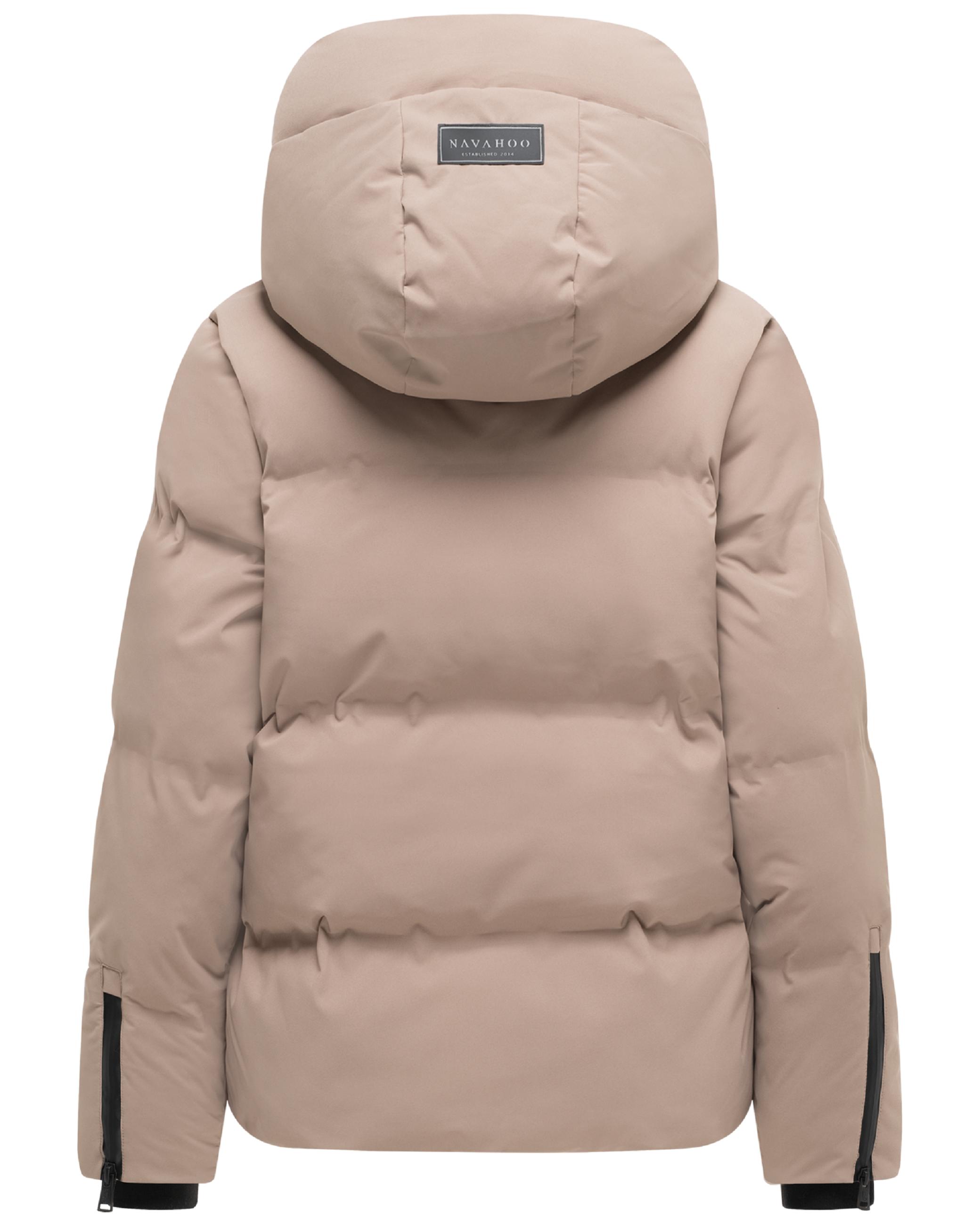 Warme Steppjacke mit verstellbarer Kapuze "Wolkentanz XIV" Taupe Grey