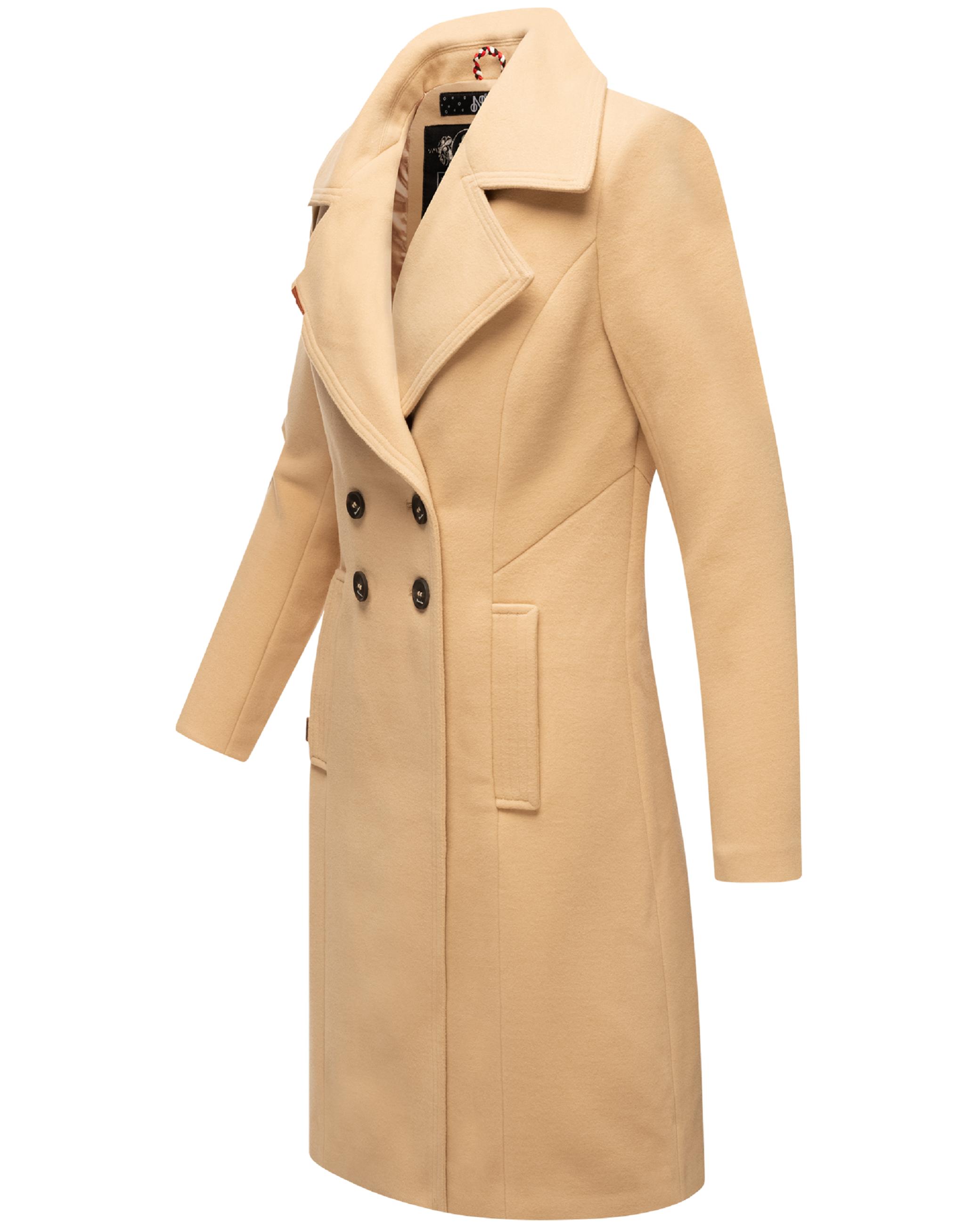 Eleganter Mantel in Wollmantel-Optik "Wooly" Beige