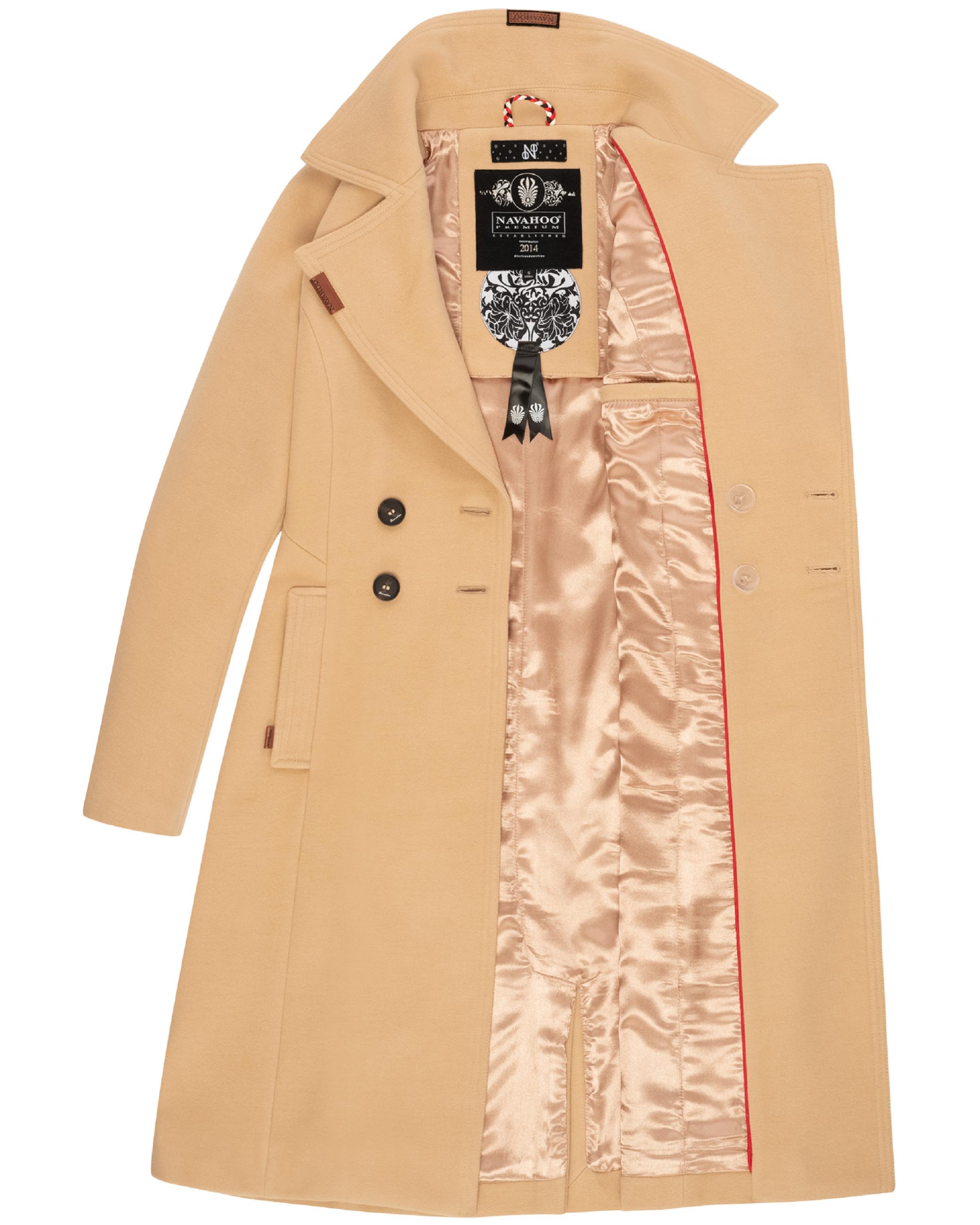 Eleganter Mantel in Wollmantel-Optik "Wooly" Beige