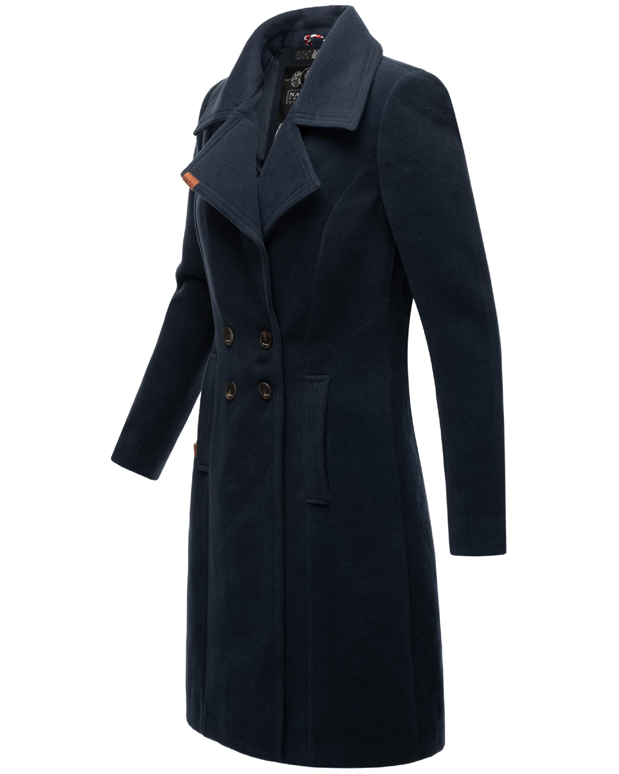 Eleganter Wollmantel "Wooly" Navy