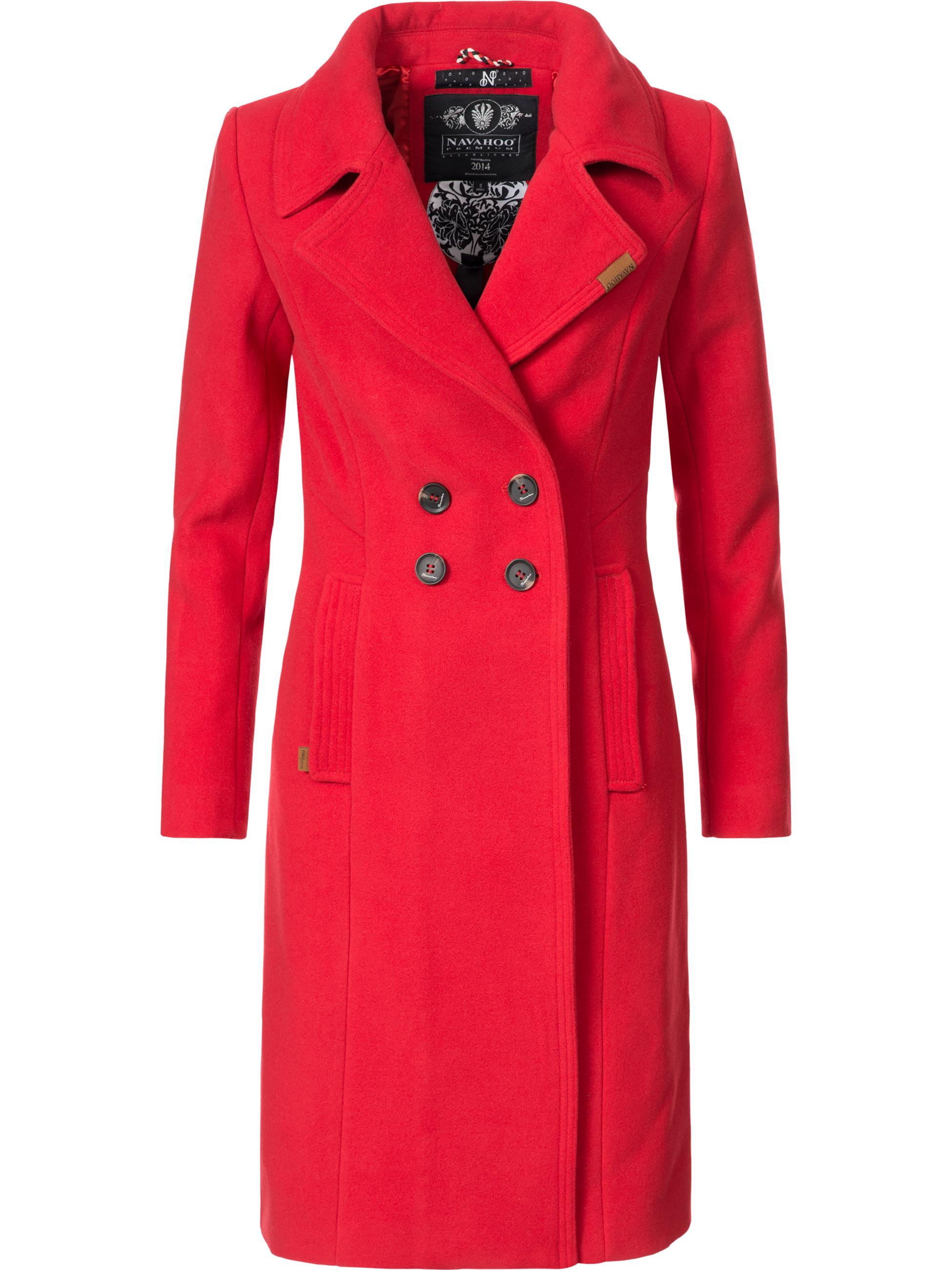 Eleganter Wollmantel "Wooly" Rot