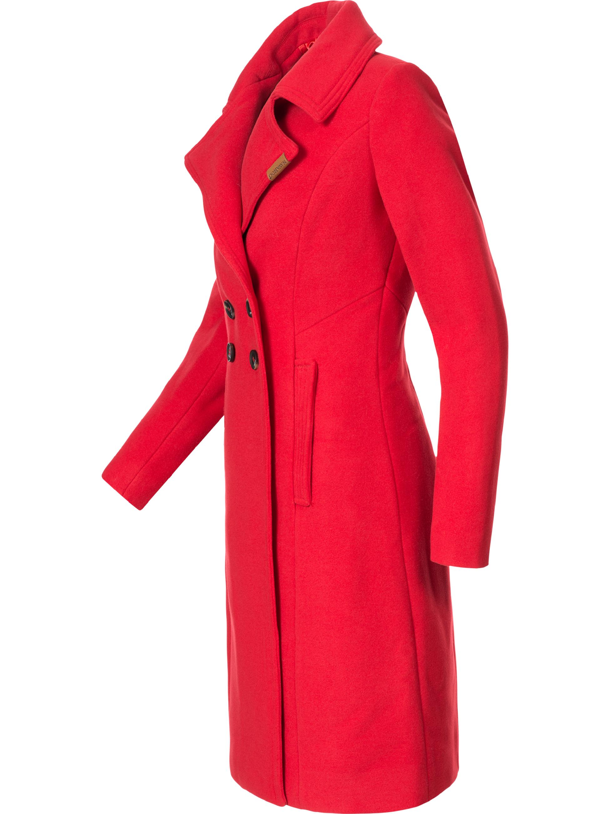 Eleganter Wollmantel "Wooly" Rot