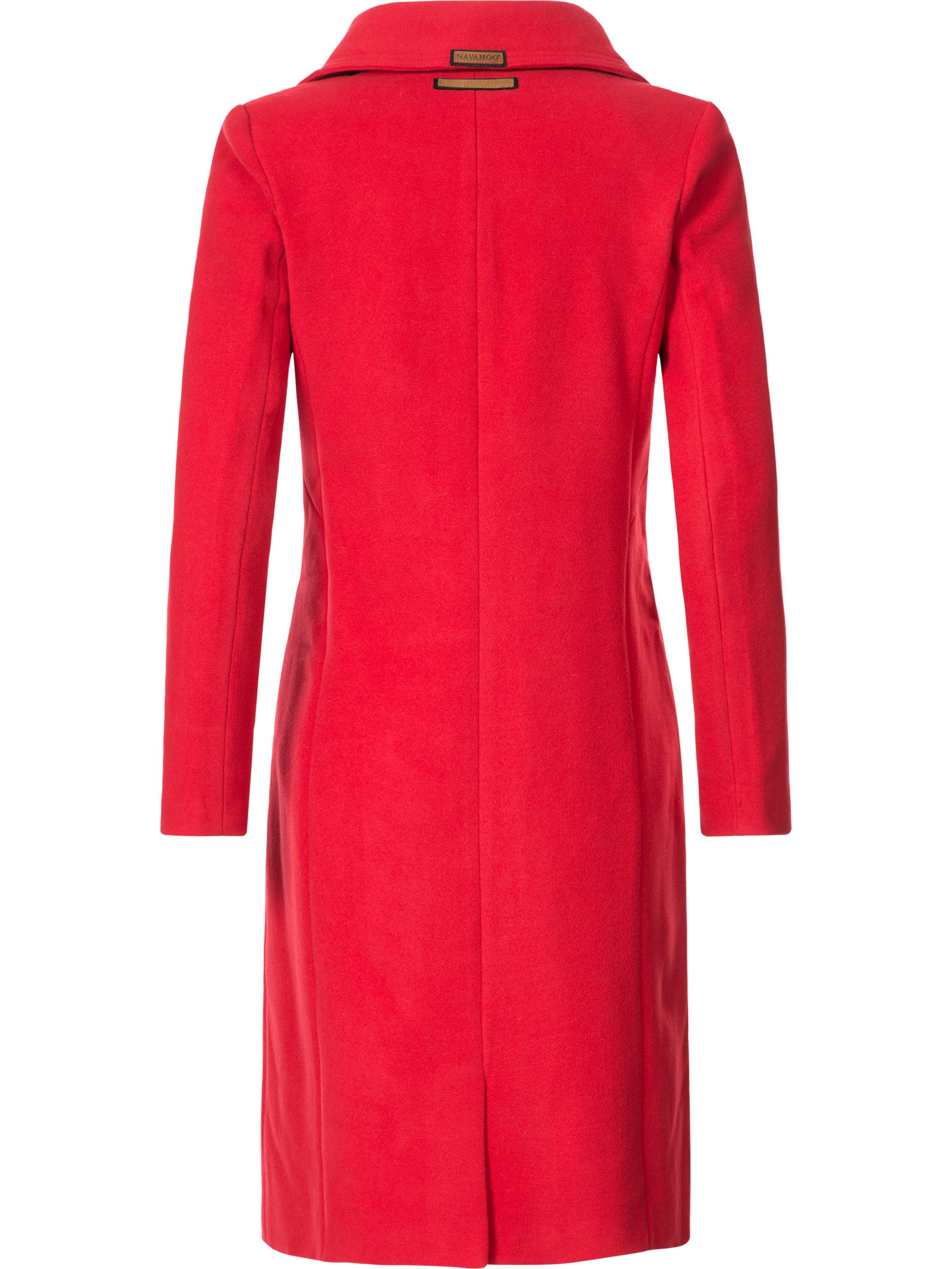 Eleganter Wollmantel "Wooly" Rot