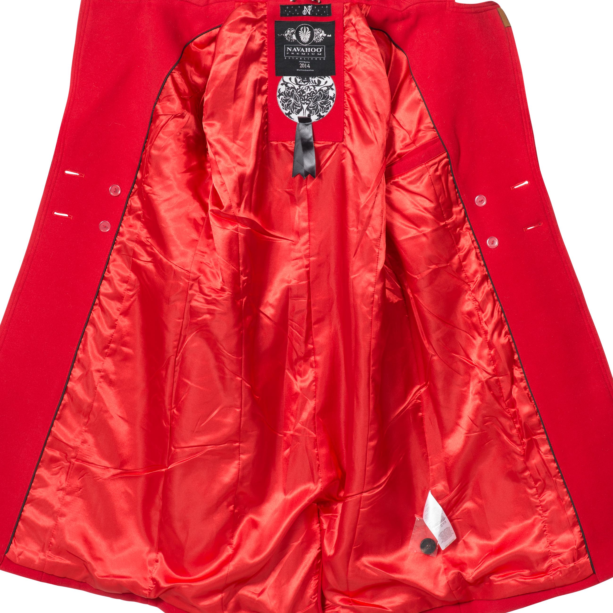 Eleganter Wollmantel "Wooly" Rot